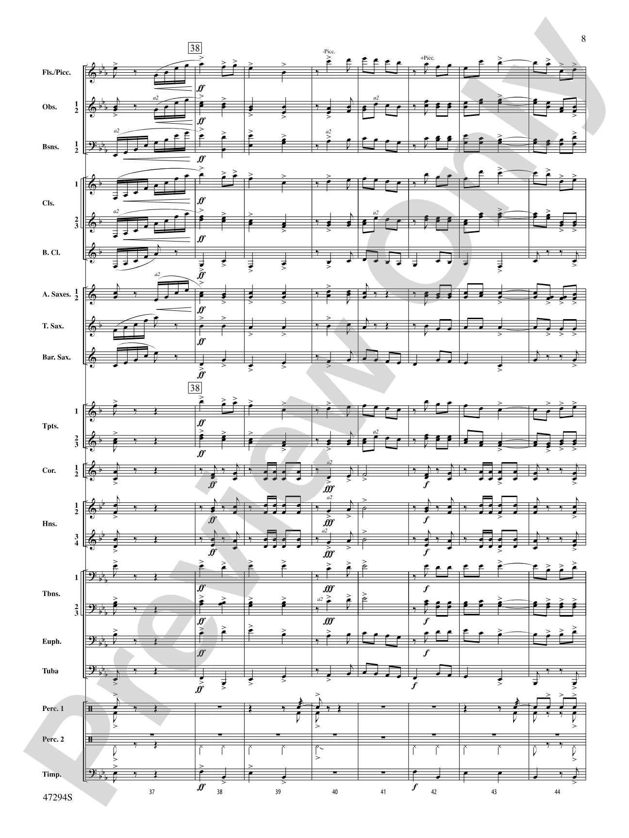 Scossa Elettrica: Concert Band Conductor Score & Parts