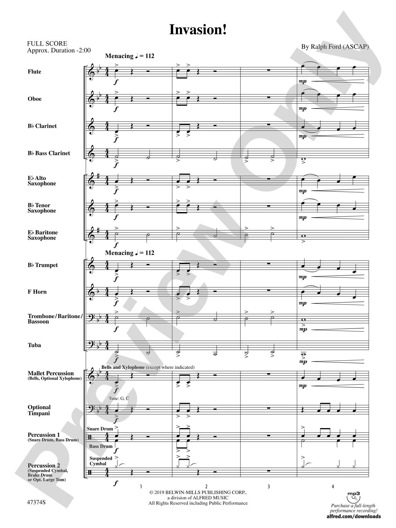 Invasion!: Concert Band Conductor Score & Parts
