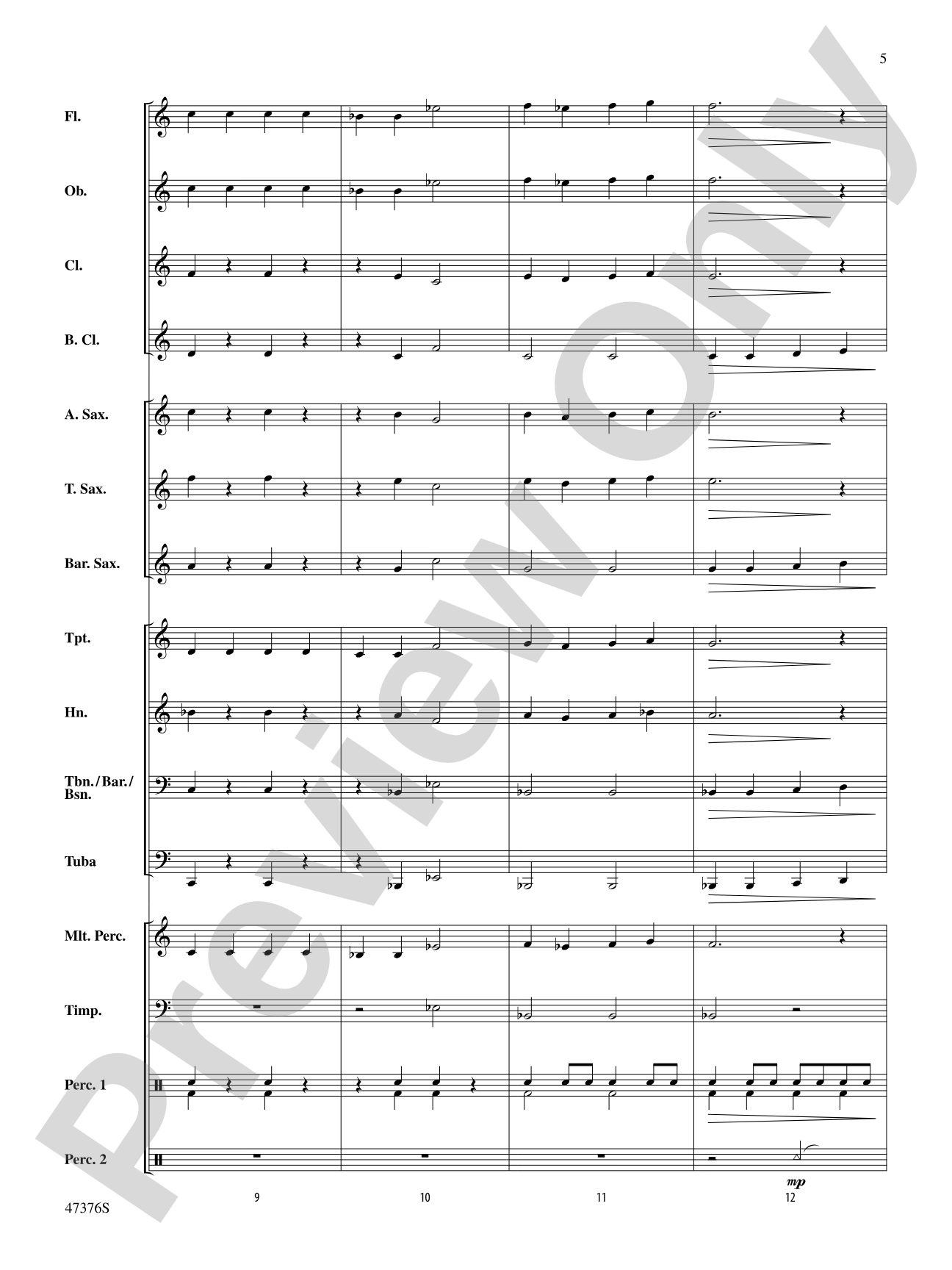 Nicholas Variations: Concert Band Conductor Score & Parts