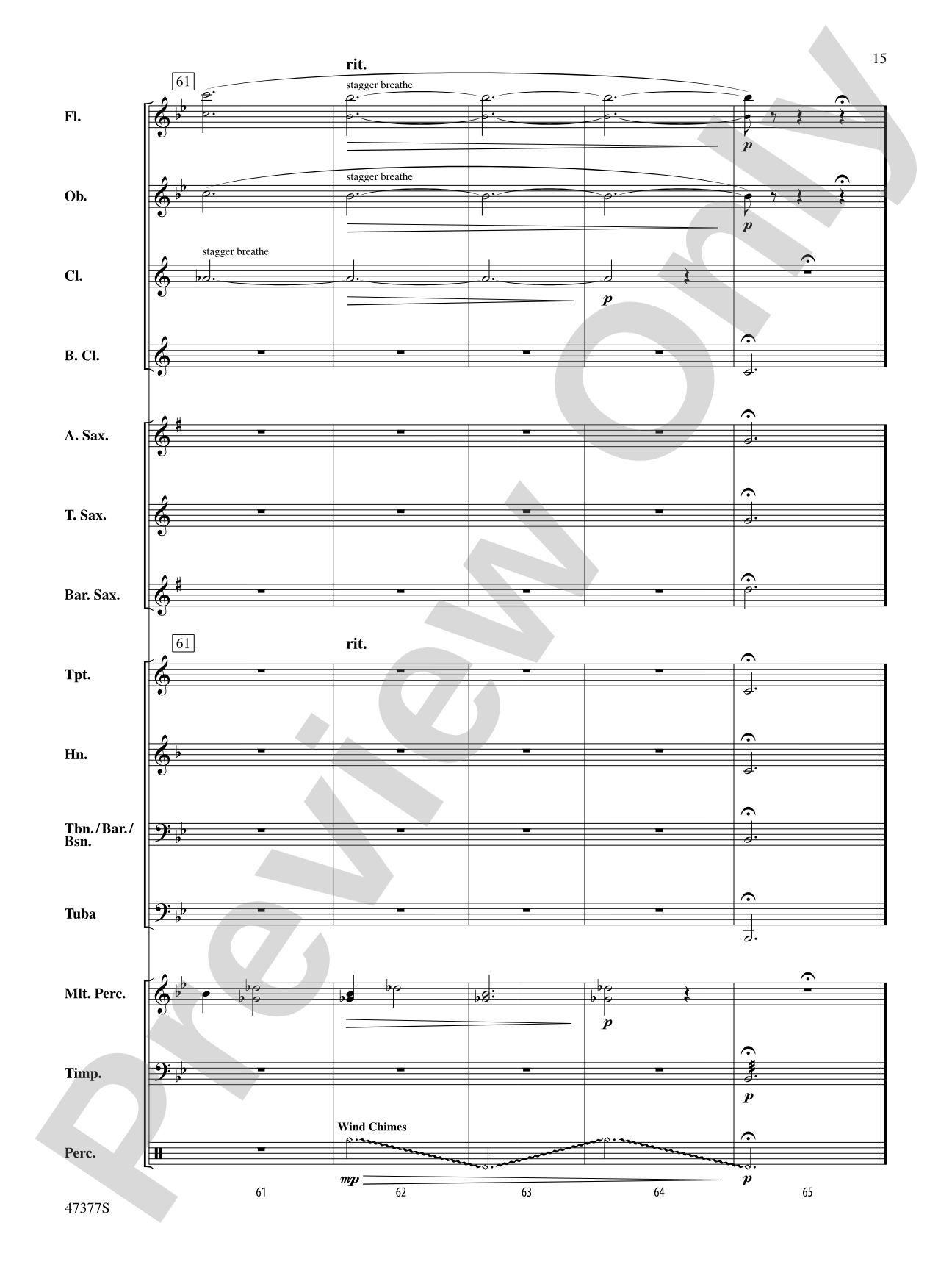 Salamander Eyes: Concert Band Conductor Score & Parts