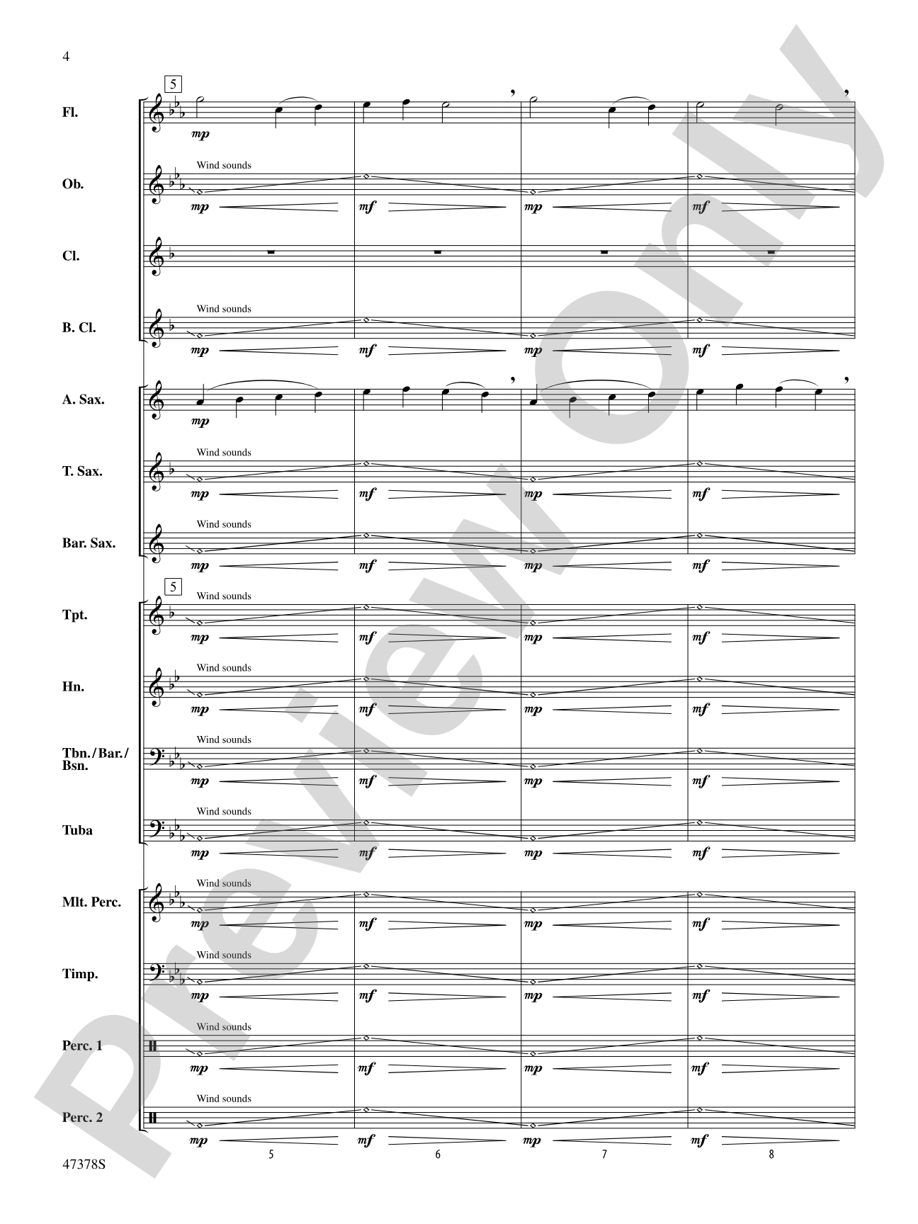 Valley of the Moon: Concert Band Conductor Score & Parts