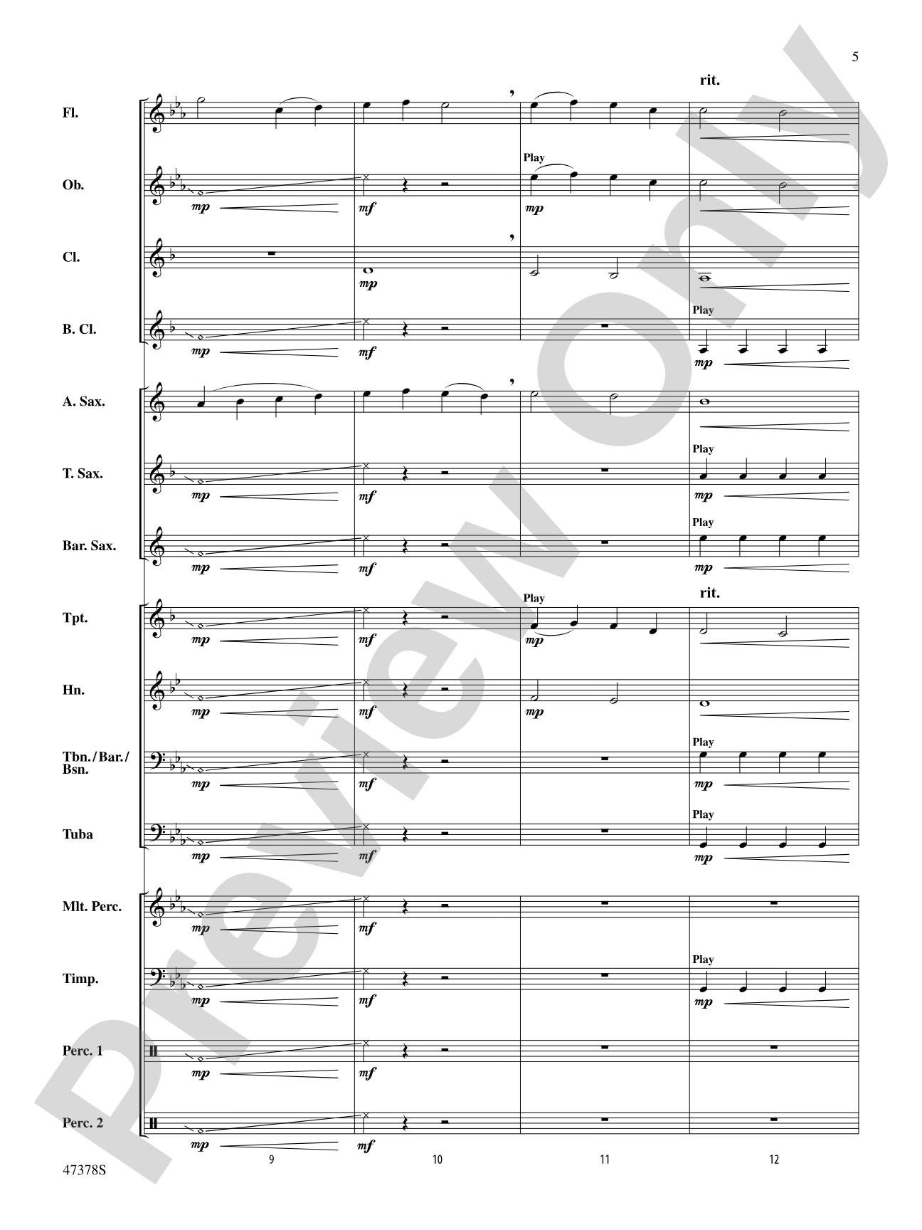 Valley of the Moon: Concert Band Conductor Score & Parts