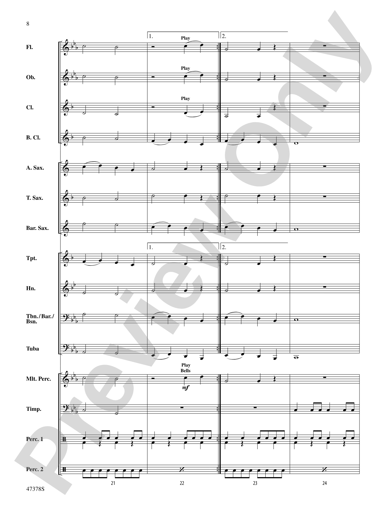 Valley of the Moon: Concert Band Conductor Score & Parts