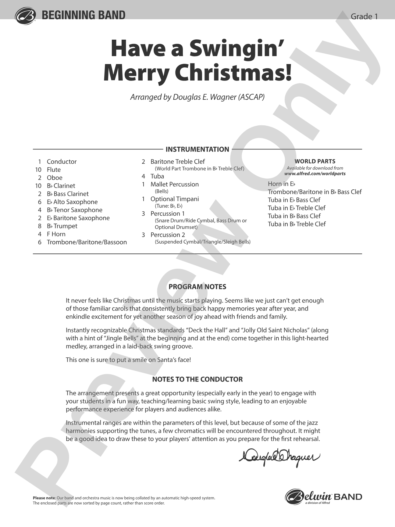 Have a Swingin' Merry Christmas!: Concert Band Conductor Score & Parts