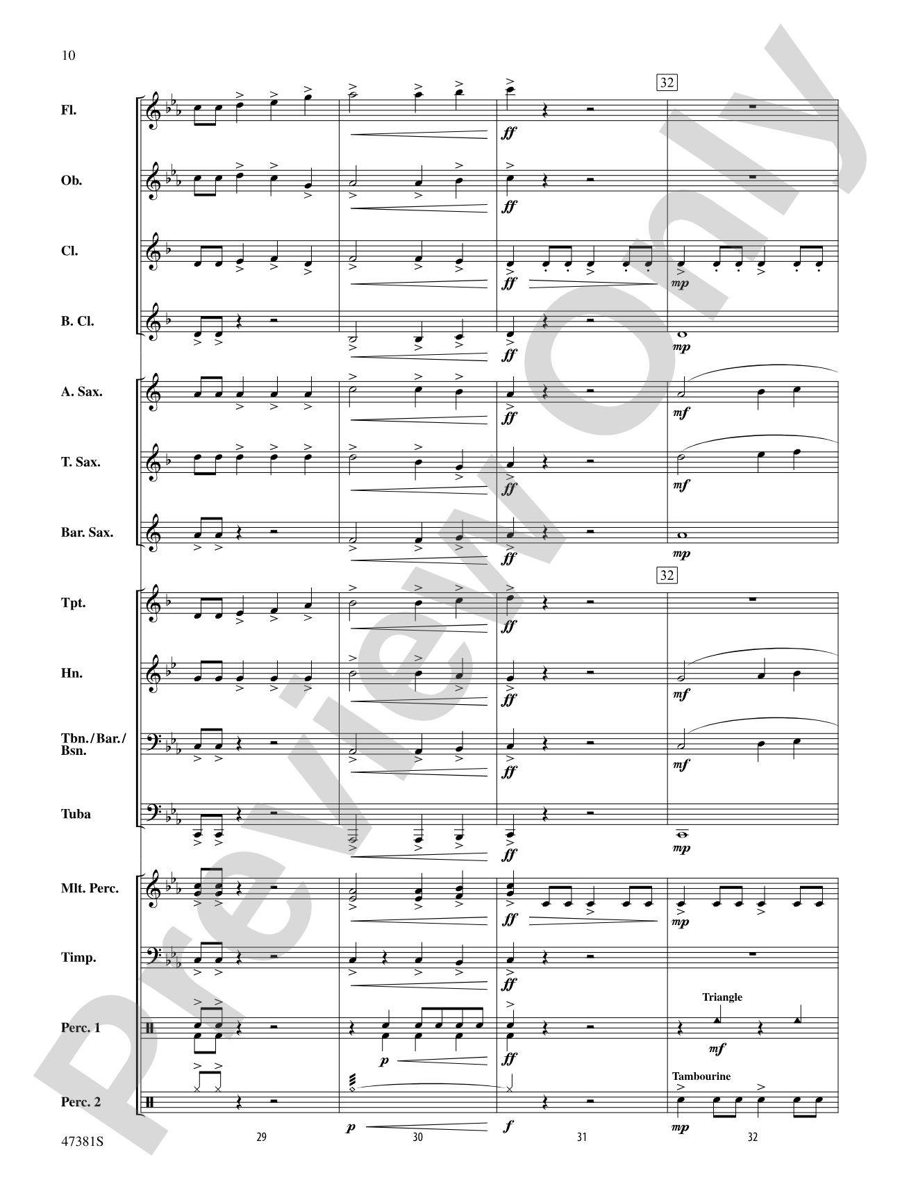 Thunderous: Concert Band Conductor Score & Parts
