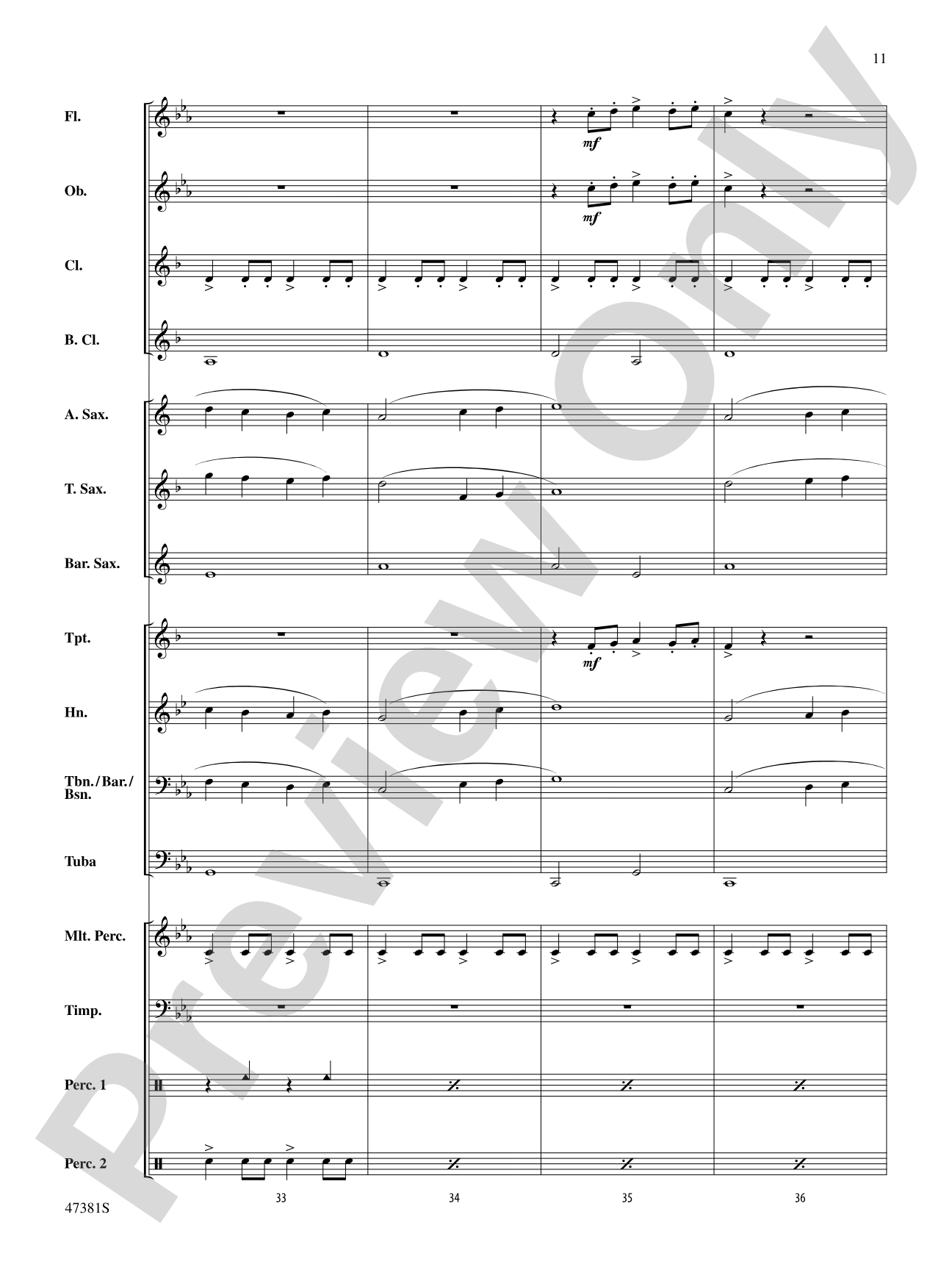Thunderous: Concert Band Conductor Score & Parts