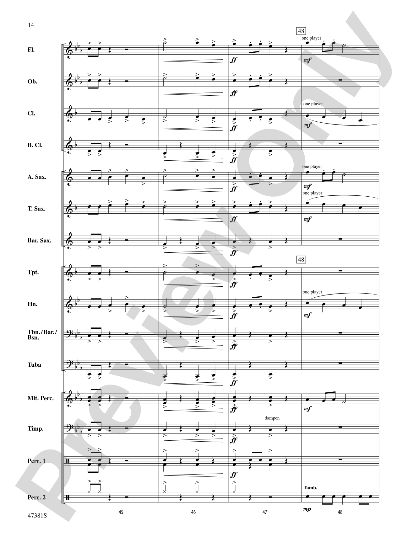 Thunderous: Concert Band Conductor Score & Parts