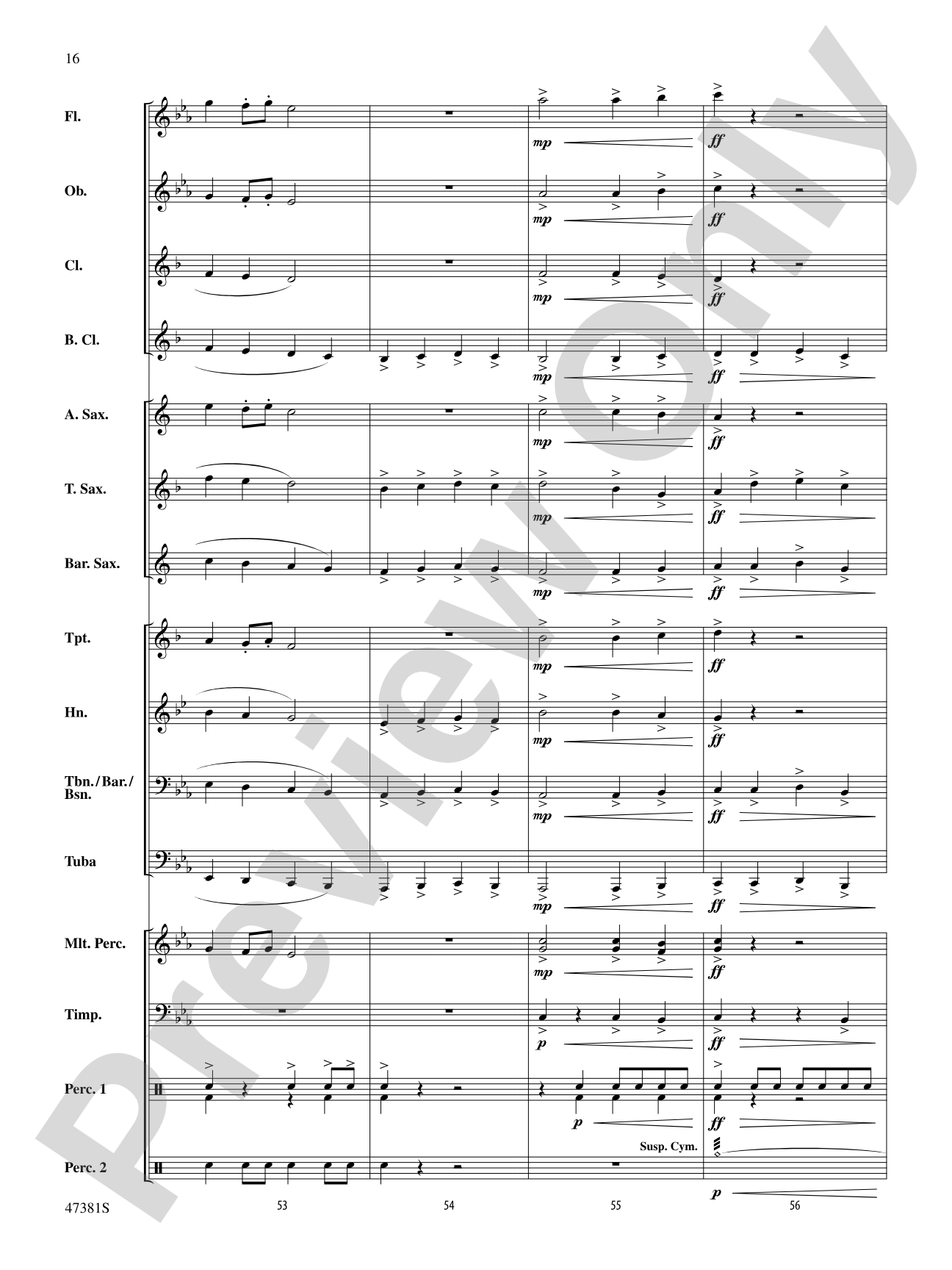 Thunderous: Concert Band Conductor Score & Parts