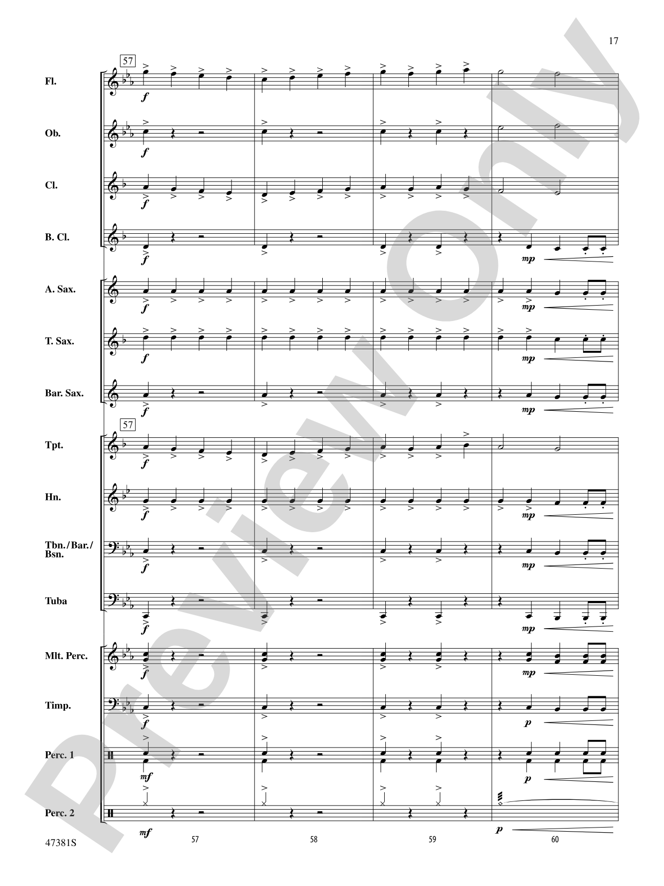 Thunderous: Concert Band Conductor Score & Parts