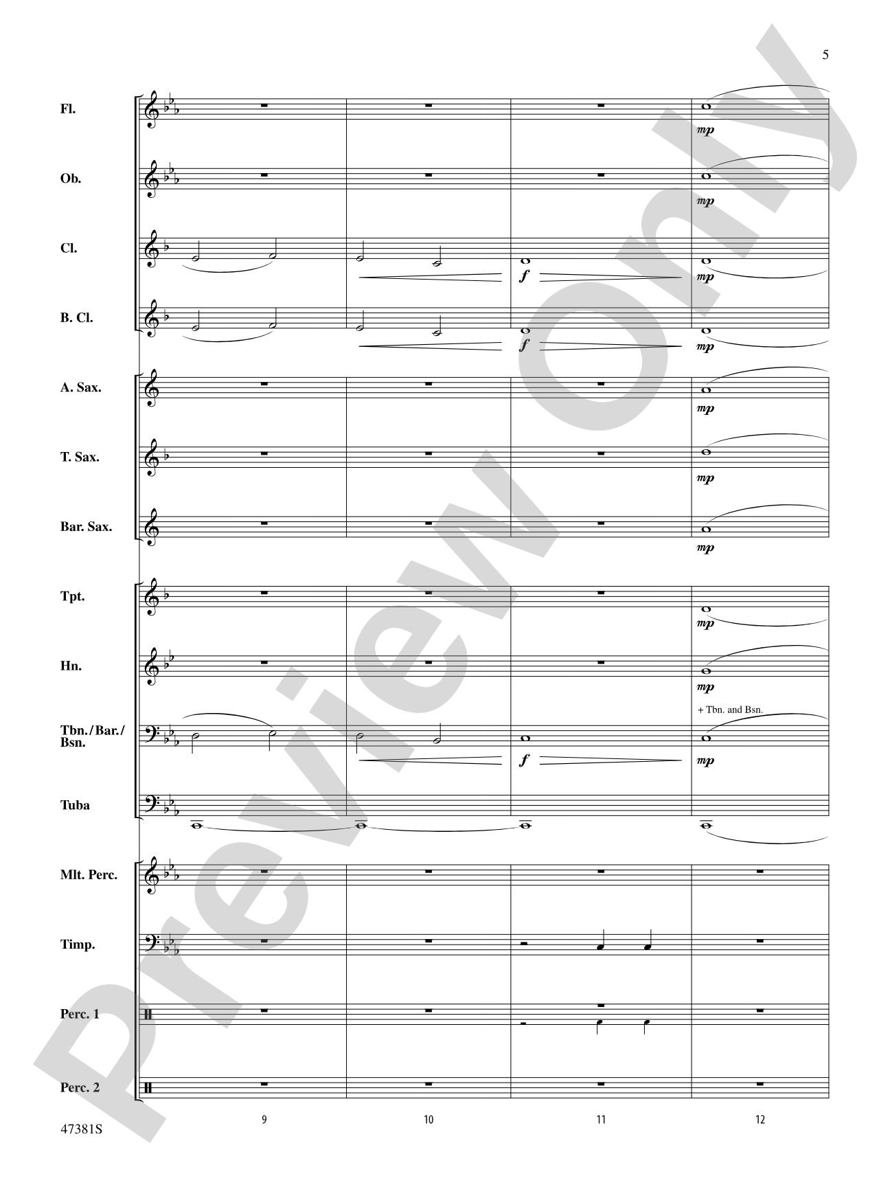 Thunderous: Concert Band Conductor Score & Parts