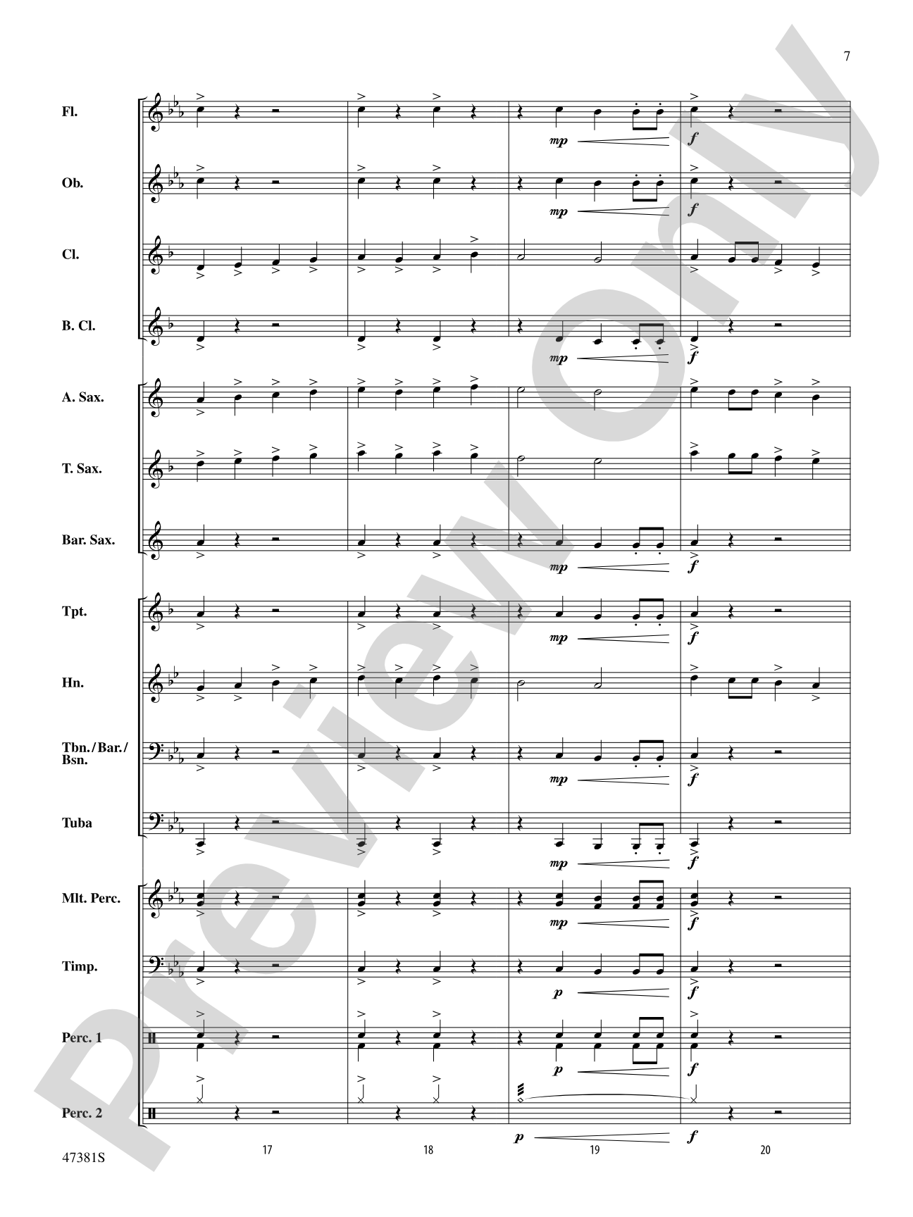 Thunderous: Concert Band Conductor Score & Parts
