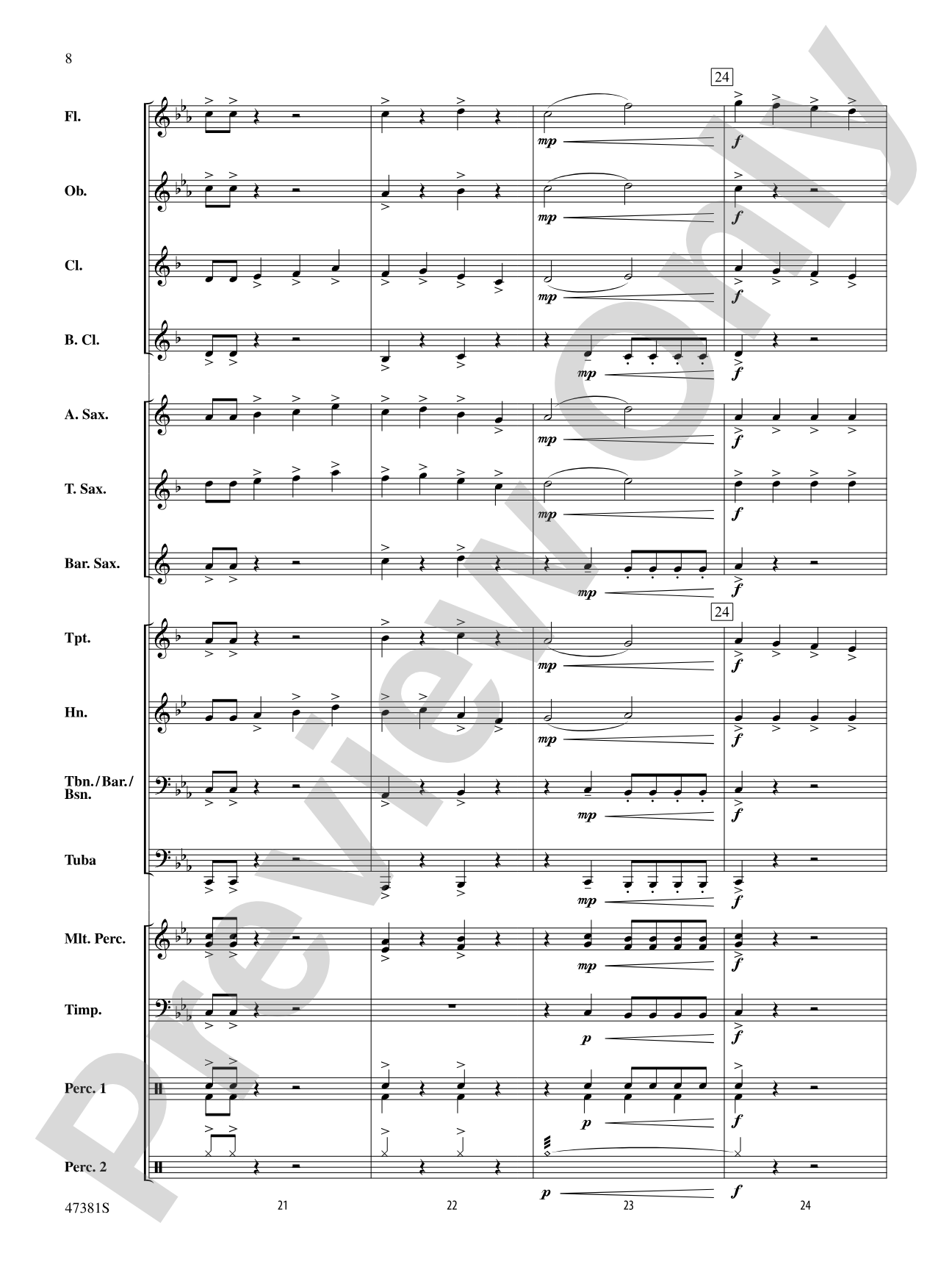 Thunderous: Concert Band Conductor Score & Parts