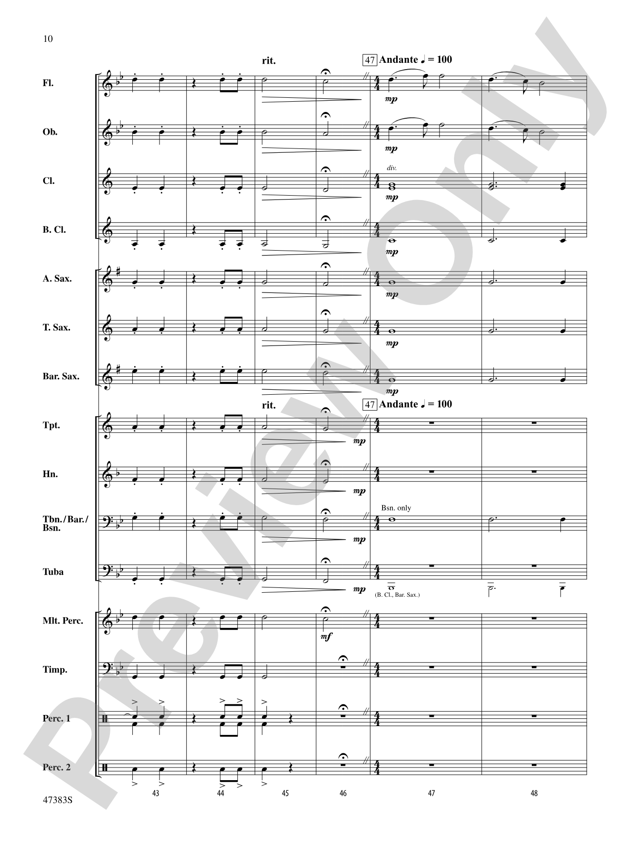 Themes from The New World: Concert Band Conductor Score & Parts