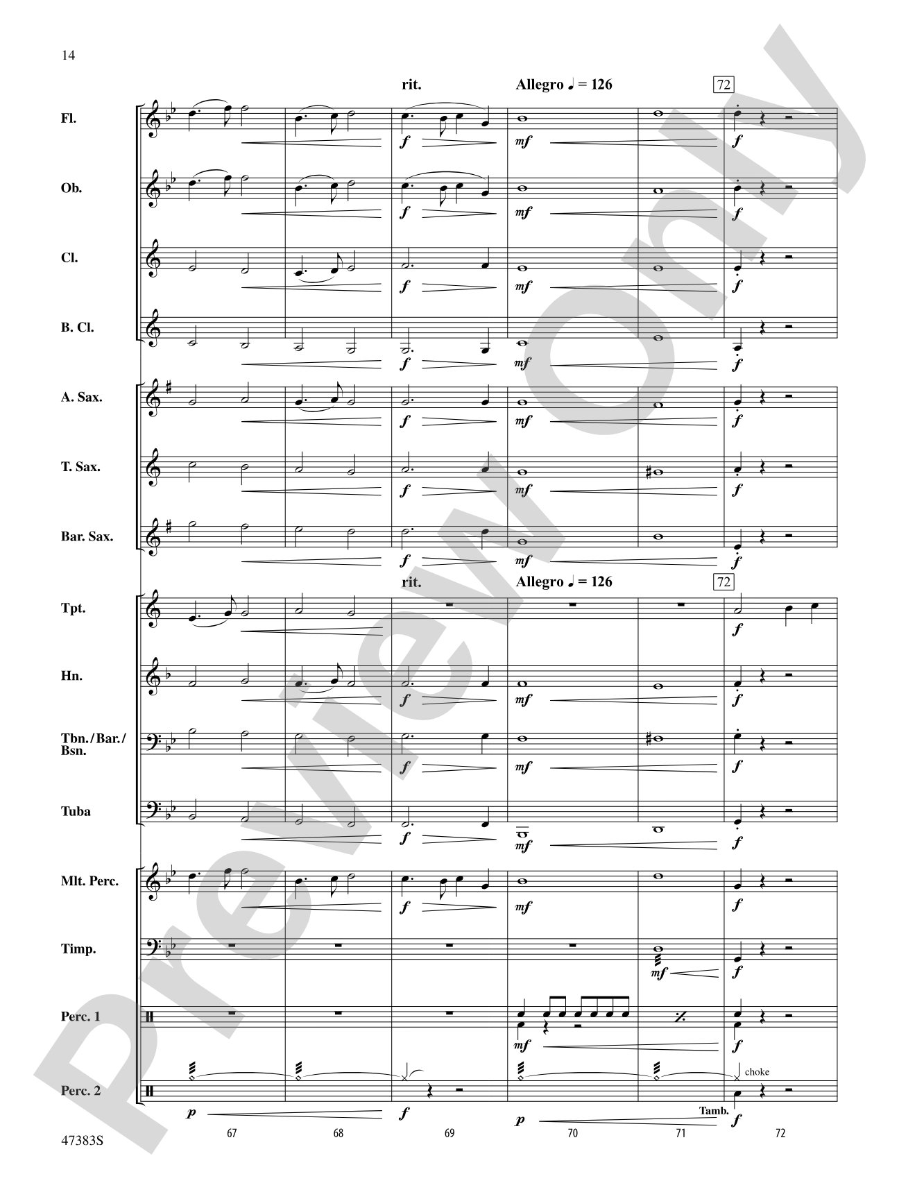 Themes from The New World: Concert Band Conductor Score & Parts