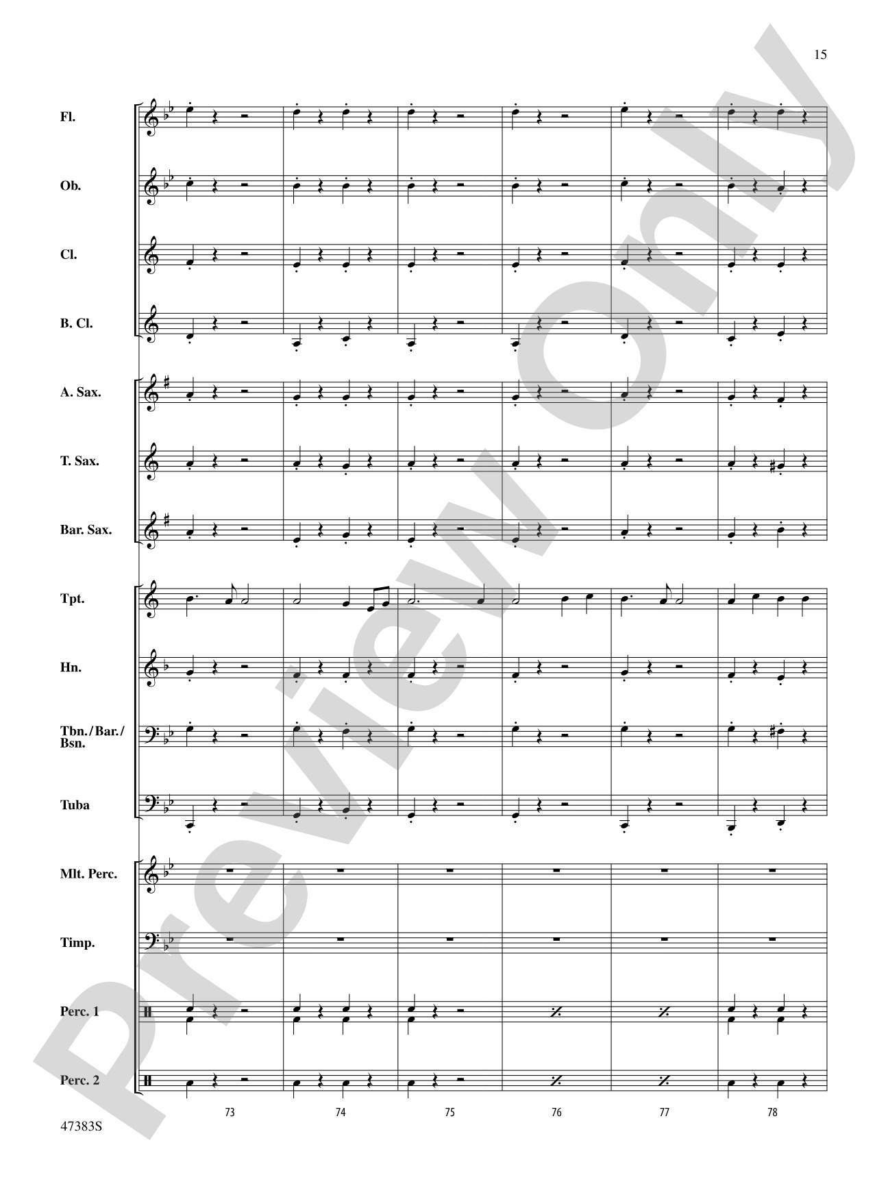 Themes from The New World: Concert Band Conductor Score & Parts