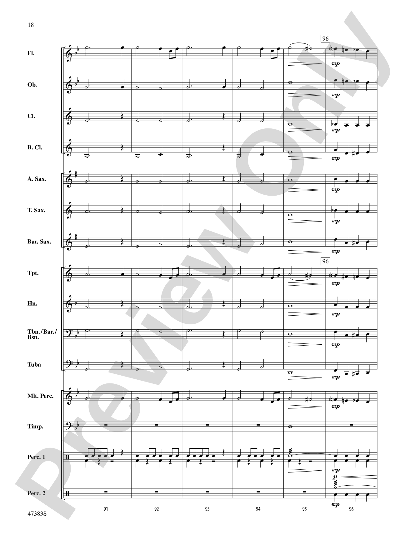 Themes from The New World: Concert Band Conductor Score & Parts