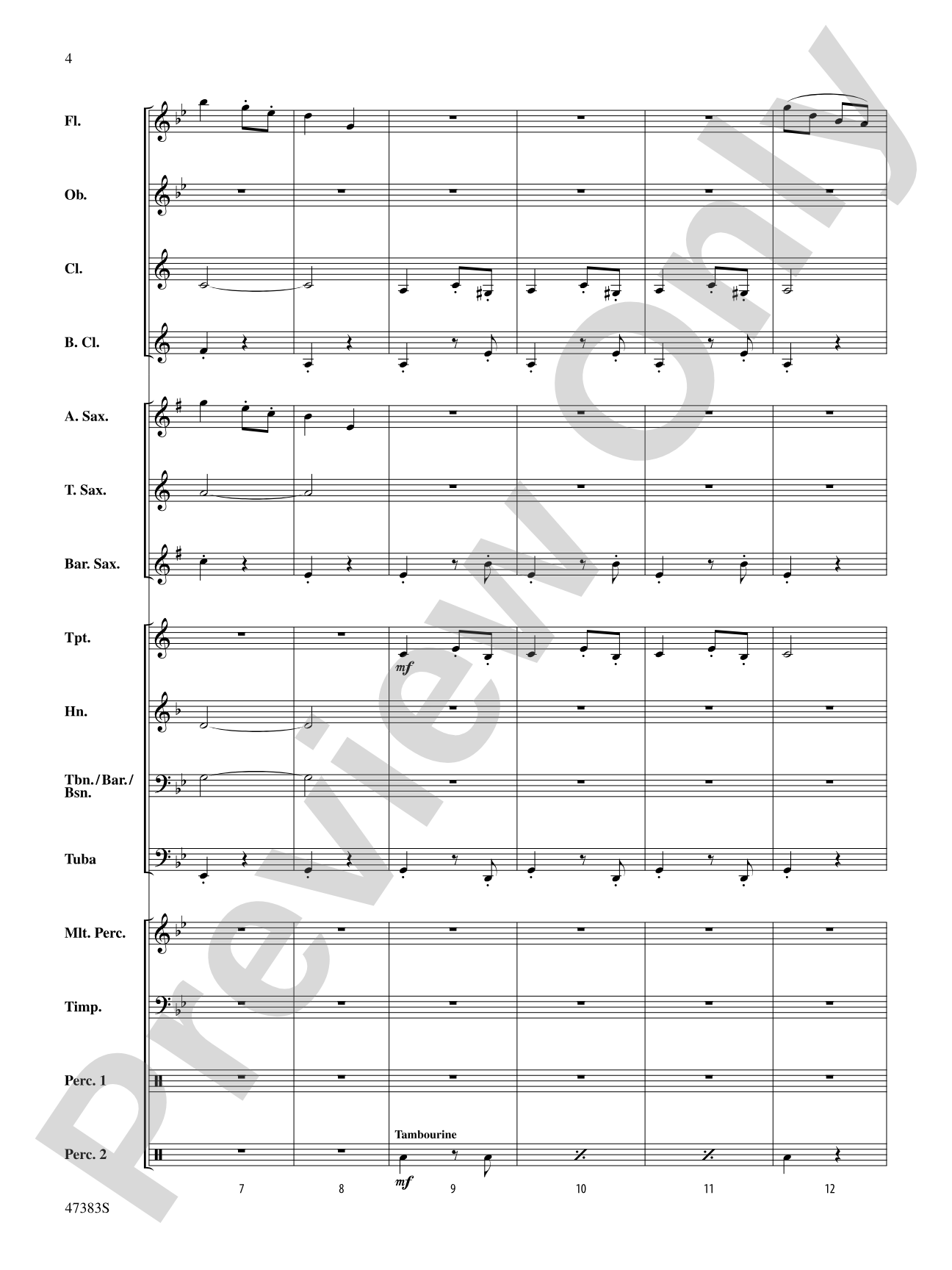 Themes from The New World: Concert Band Conductor Score & Parts
