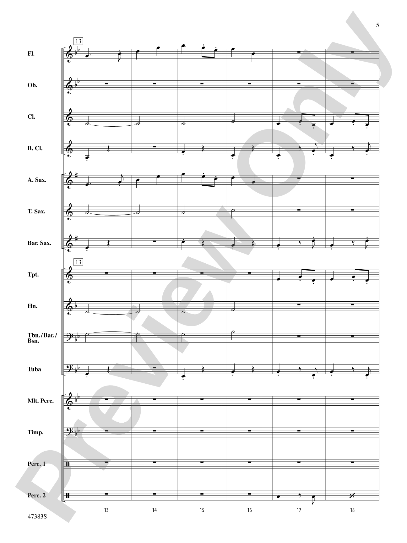 Themes from The New World: Concert Band Conductor Score & Parts