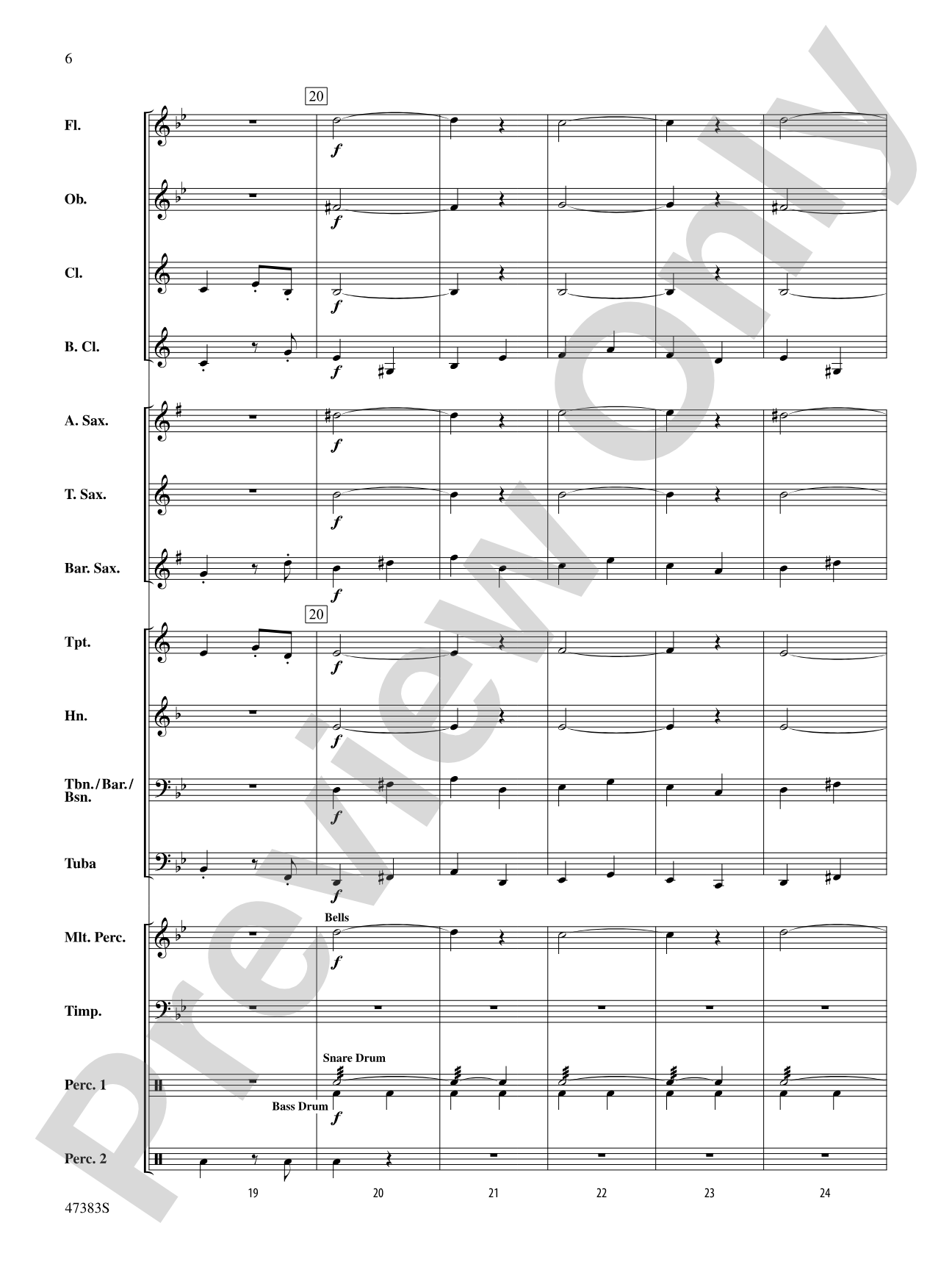 Themes from The New World: Concert Band Conductor Score & Parts