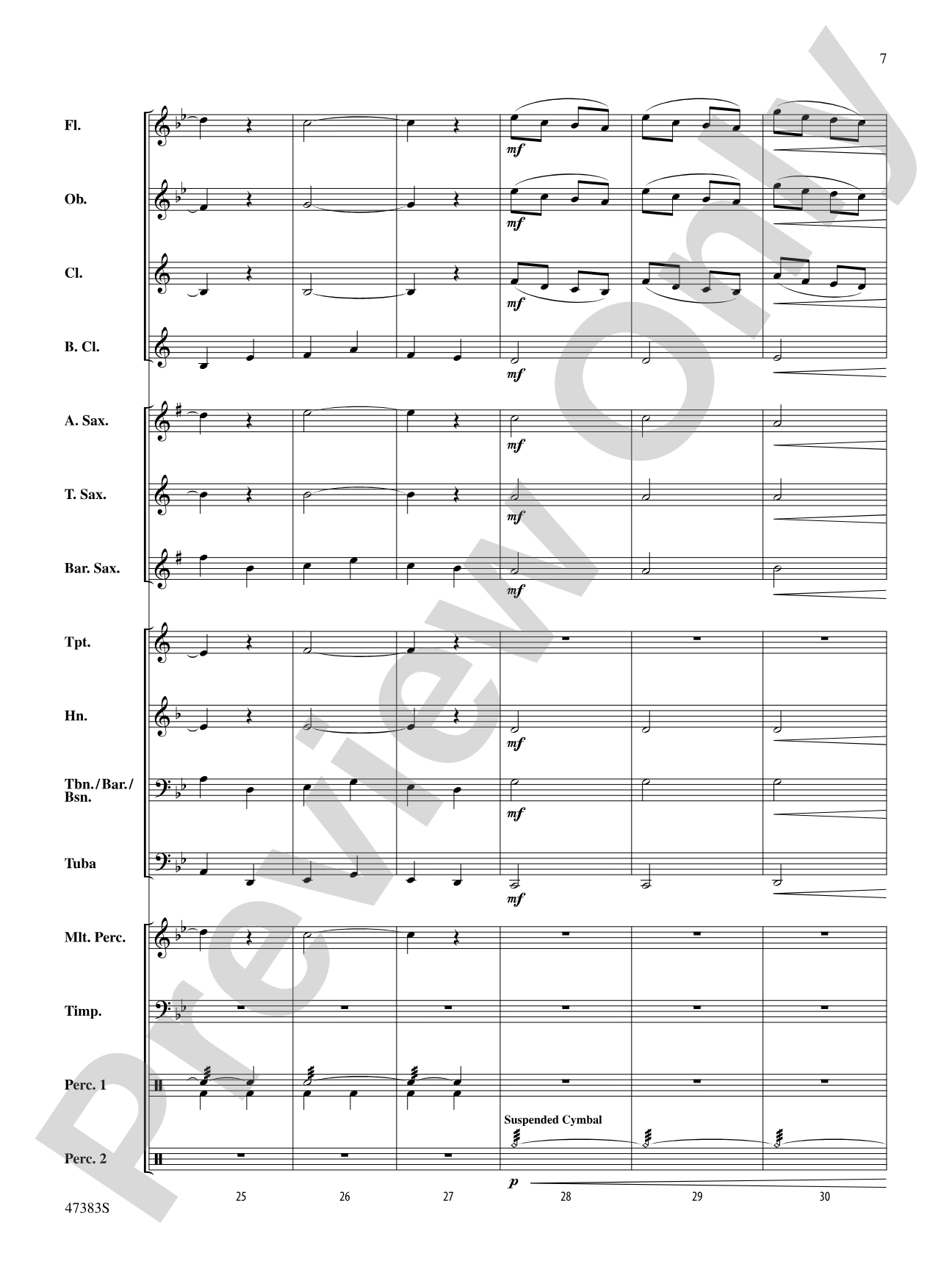 Themes from The New World: Concert Band Conductor Score & Parts