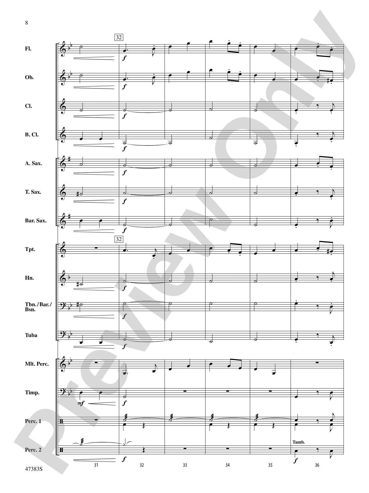 Themes from The New World: Concert Band Conductor Score & Parts