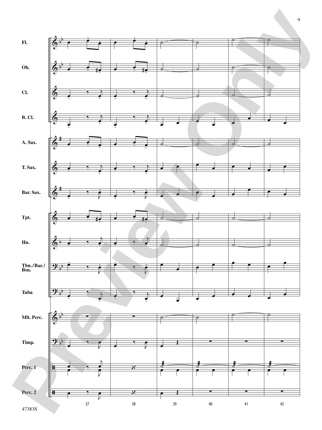 Themes from The New World: Concert Band Conductor Score & Parts