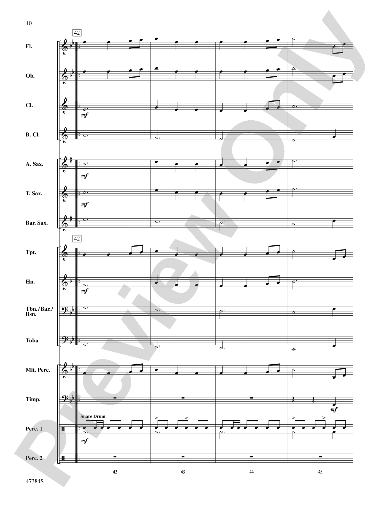 Sans Day Carol: Concert Band Conductor Score & Parts