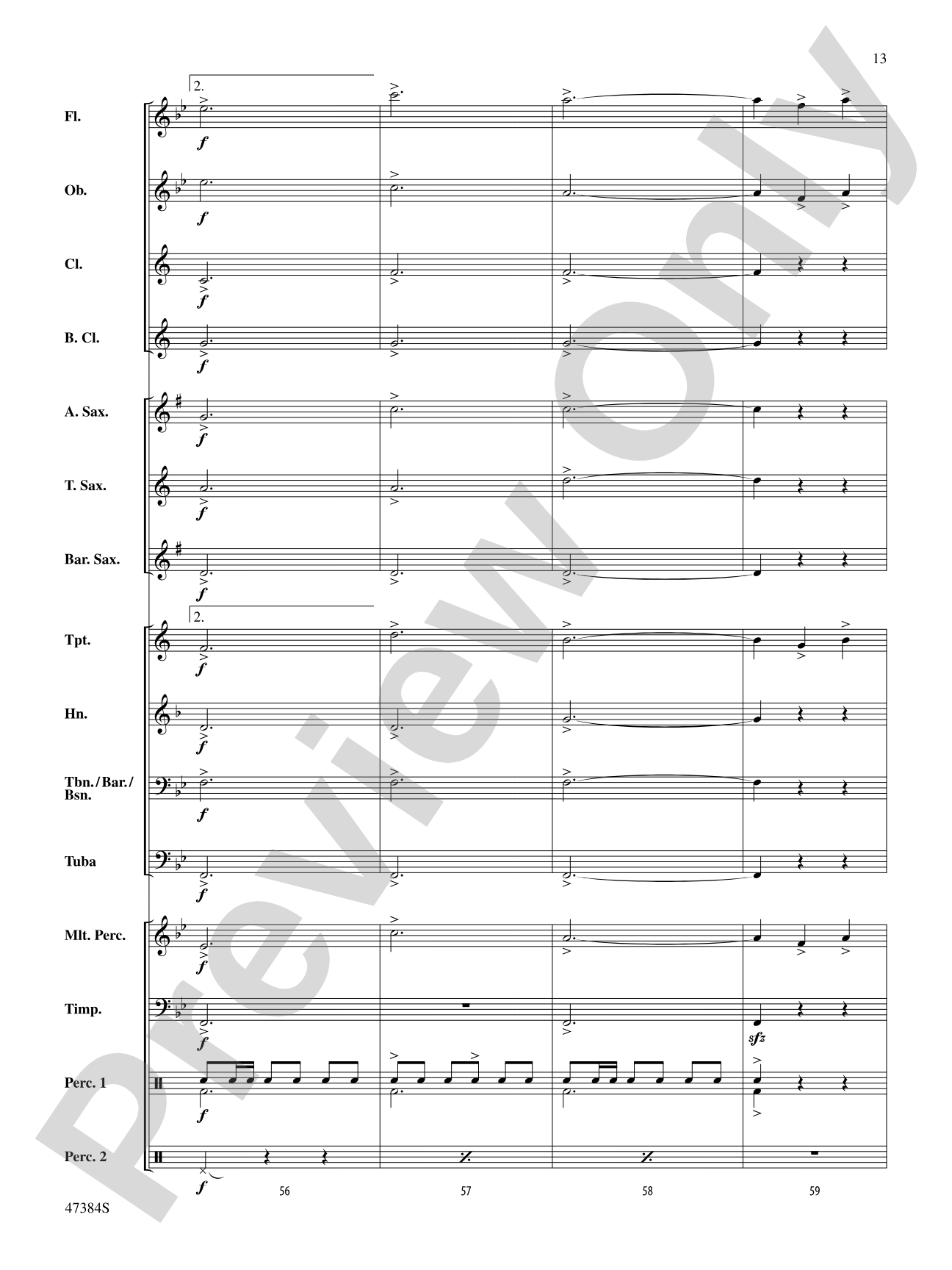 Sans Day Carol: Concert Band Conductor Score & Parts