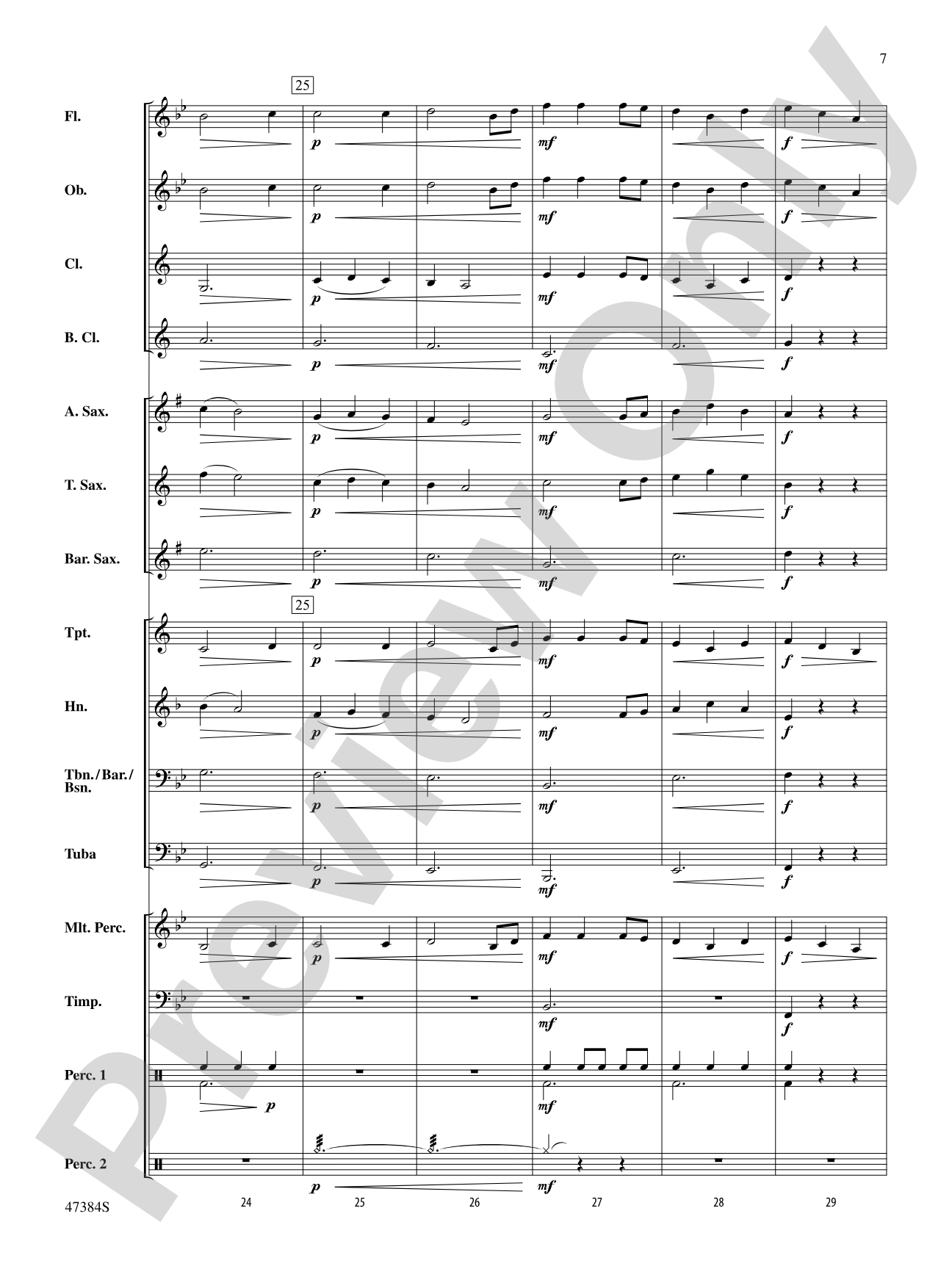 Sans Day Carol: Concert Band Conductor Score & Parts