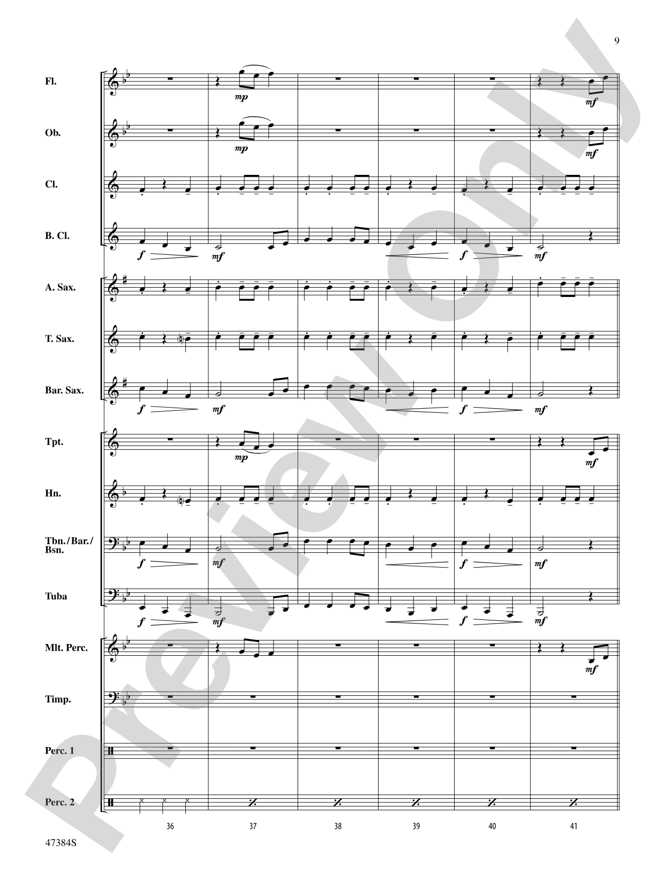 Sans Day Carol: Concert Band Conductor Score & Parts