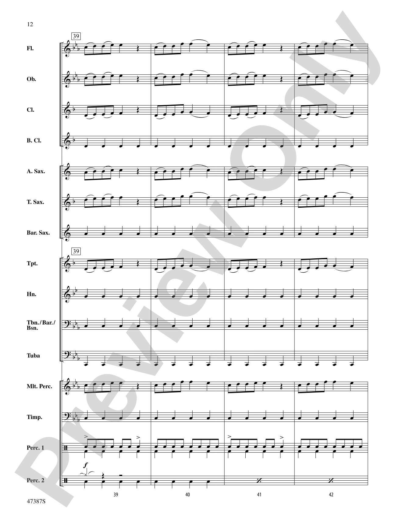 Pandemonium: Concert Band Conductor Score & Parts