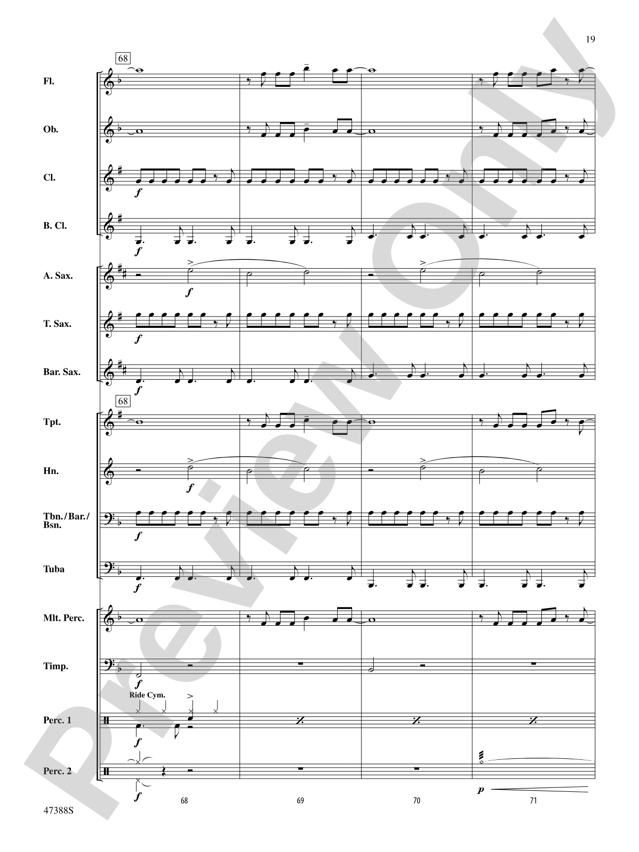 In My Blood: Concert Band Conductor Score & Parts