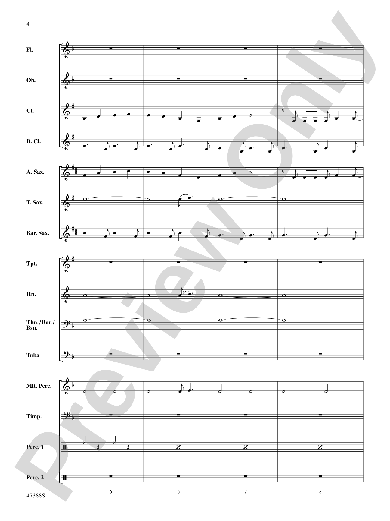 In My Blood: Concert Band Conductor Score & Parts
