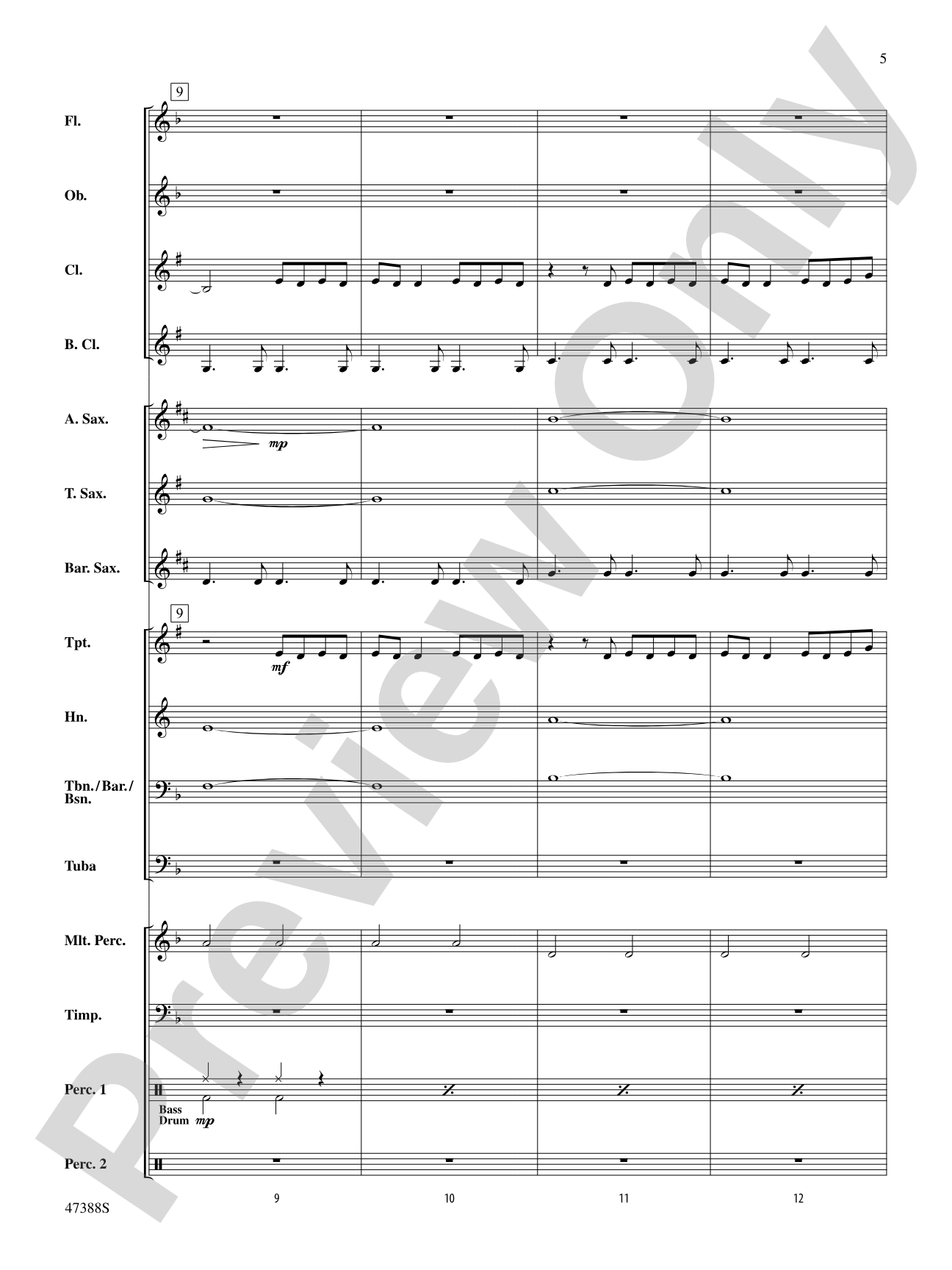 In My Blood: Concert Band Conductor Score & Parts