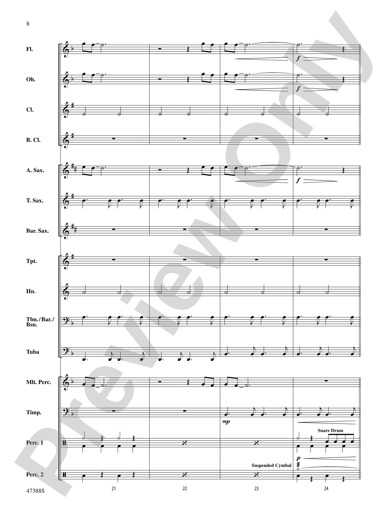 In My Blood: Concert Band Conductor Score & Parts