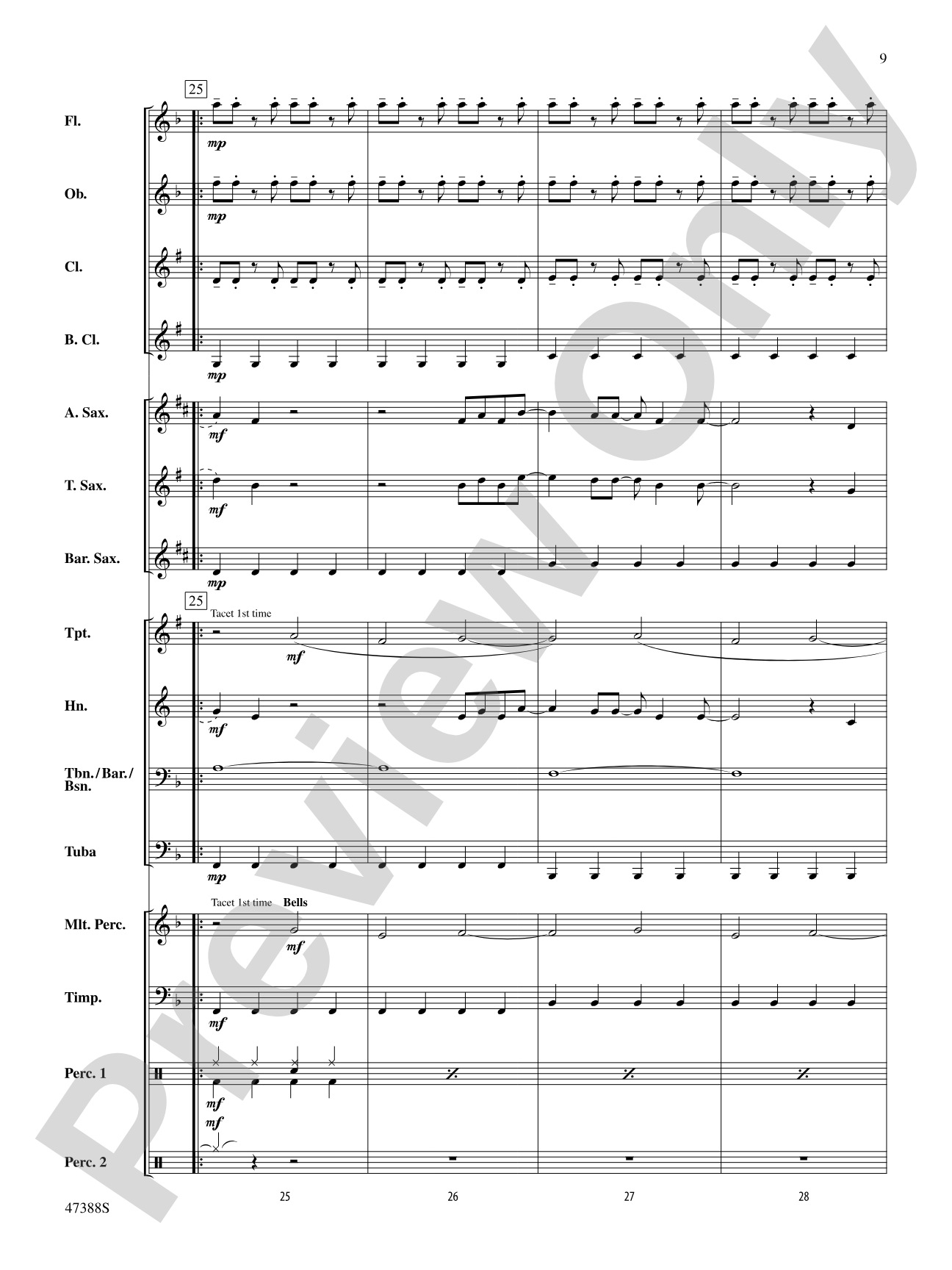 In My Blood: Concert Band Conductor Score & Parts