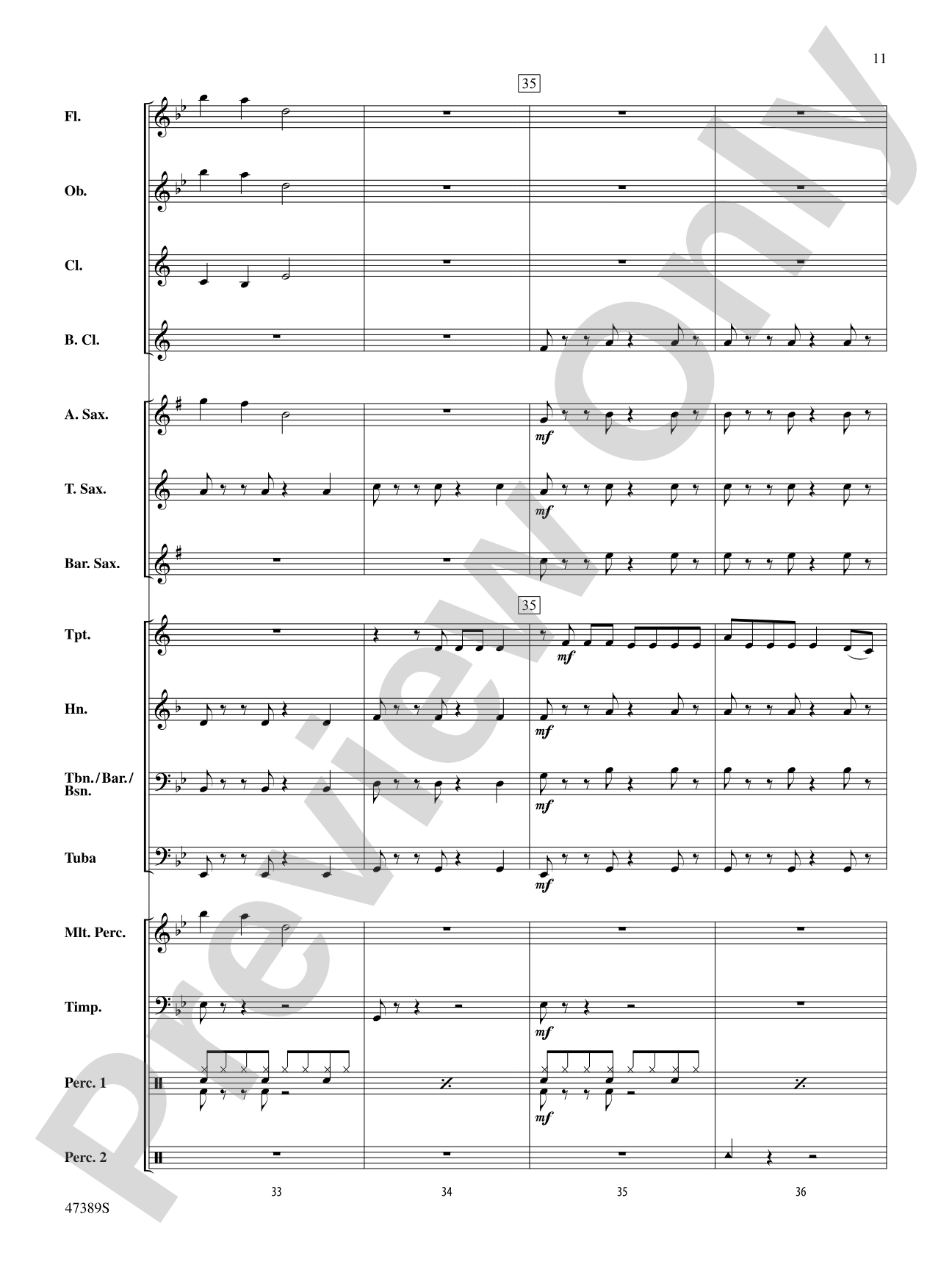Over My Head: Concert Band Conductor Score & Parts