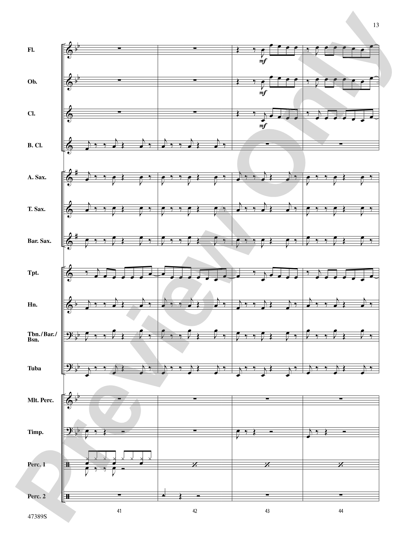 Over My Head: Concert Band Conductor Score & Parts