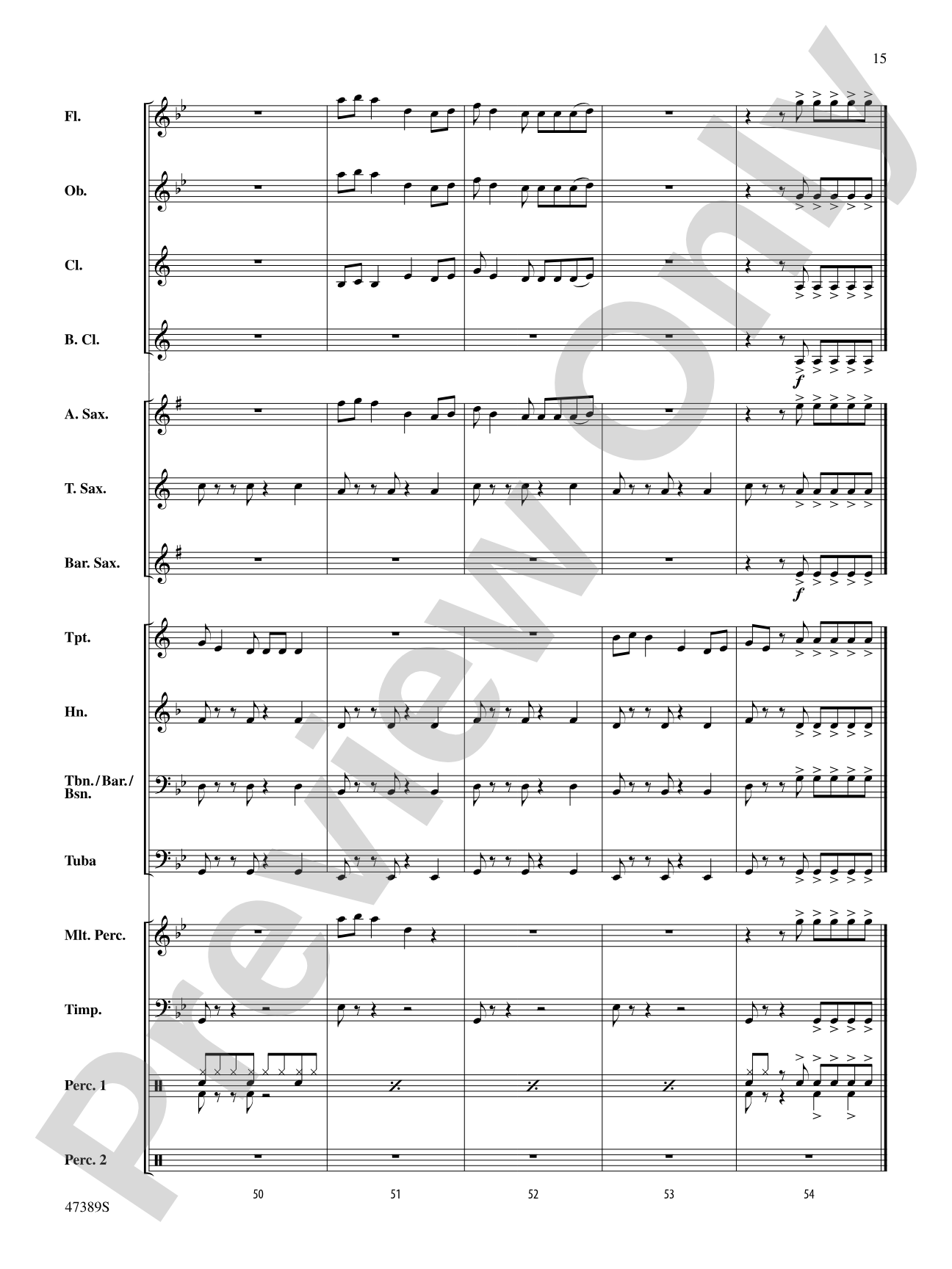 Over My Head: Concert Band Conductor Score & Parts