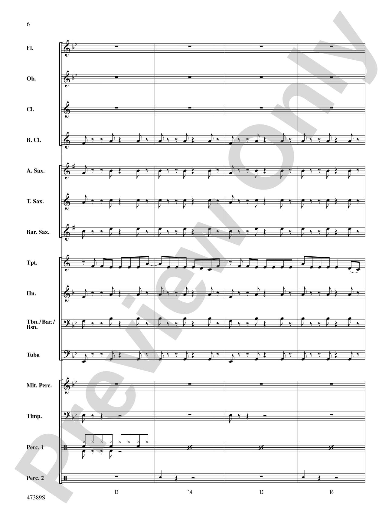 Over My Head: Concert Band Conductor Score & Parts