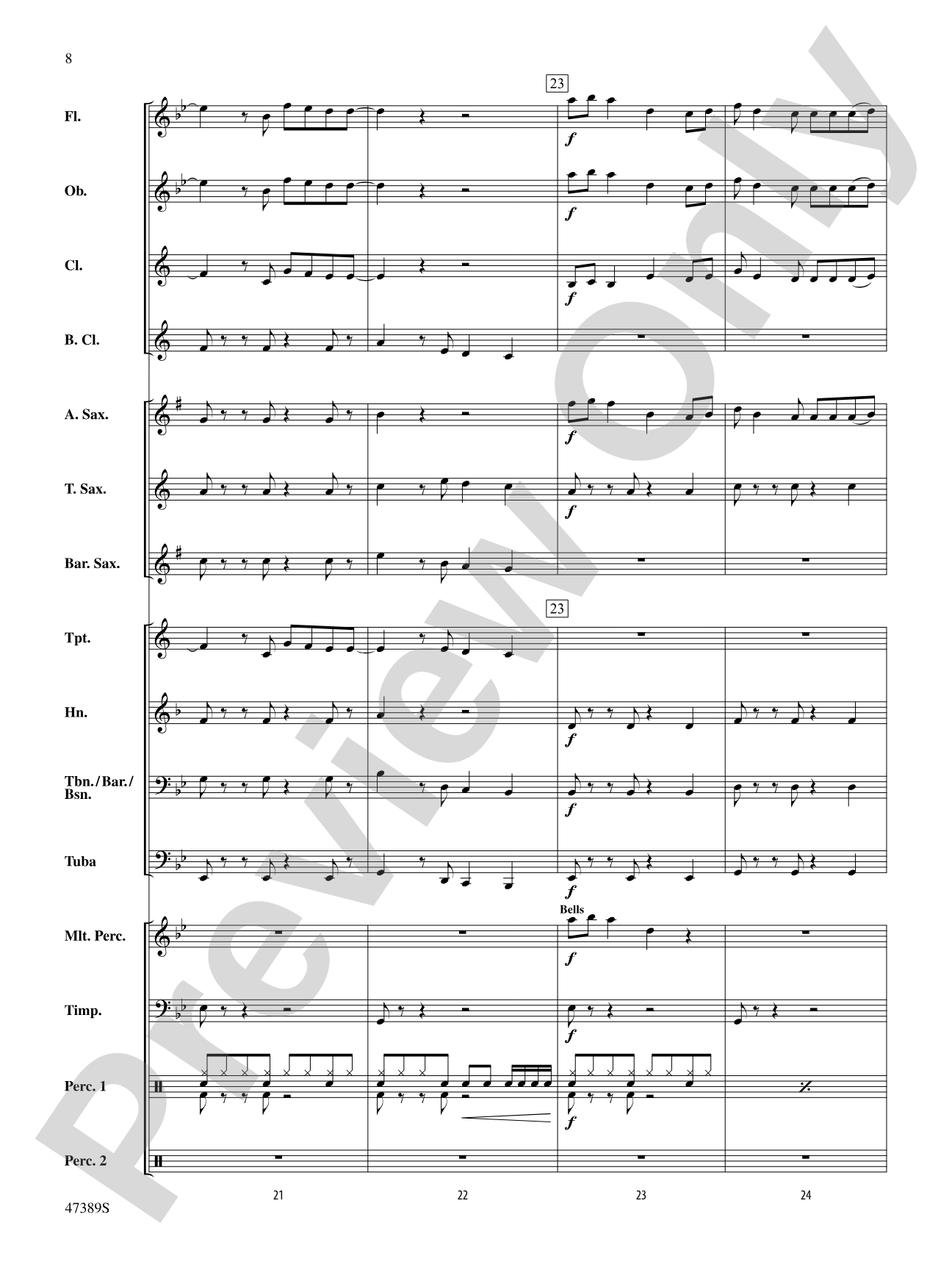 Over My Head: Concert Band Conductor Score & Parts