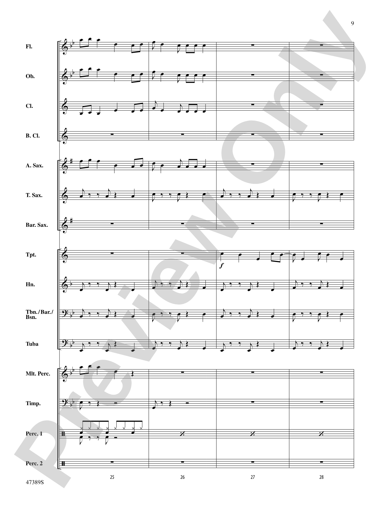 Over My Head: Concert Band Conductor Score & Parts