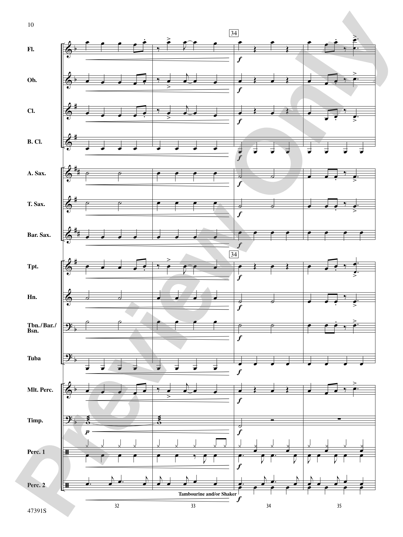 Perfection: Concert Band Conductor Score & Parts