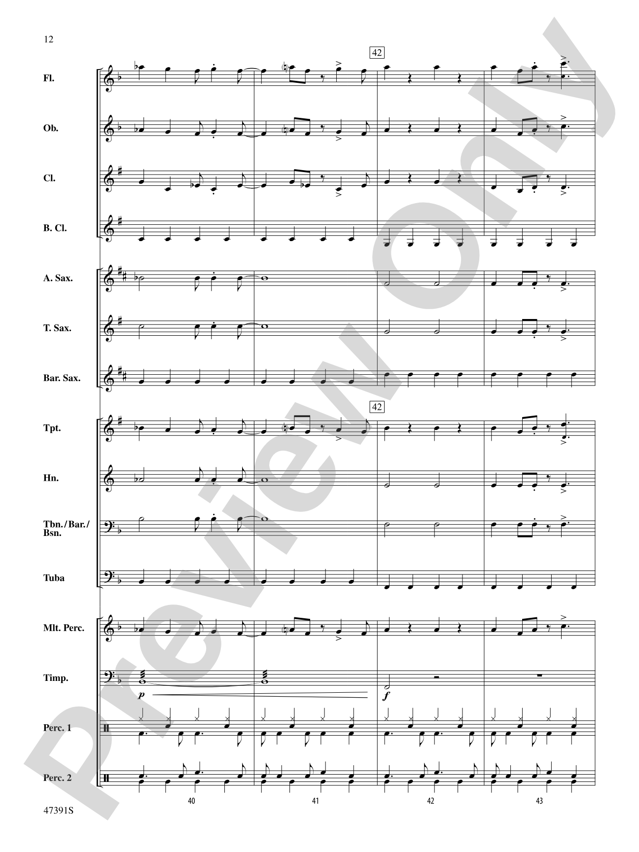 Perfection: Concert Band Conductor Score & Parts