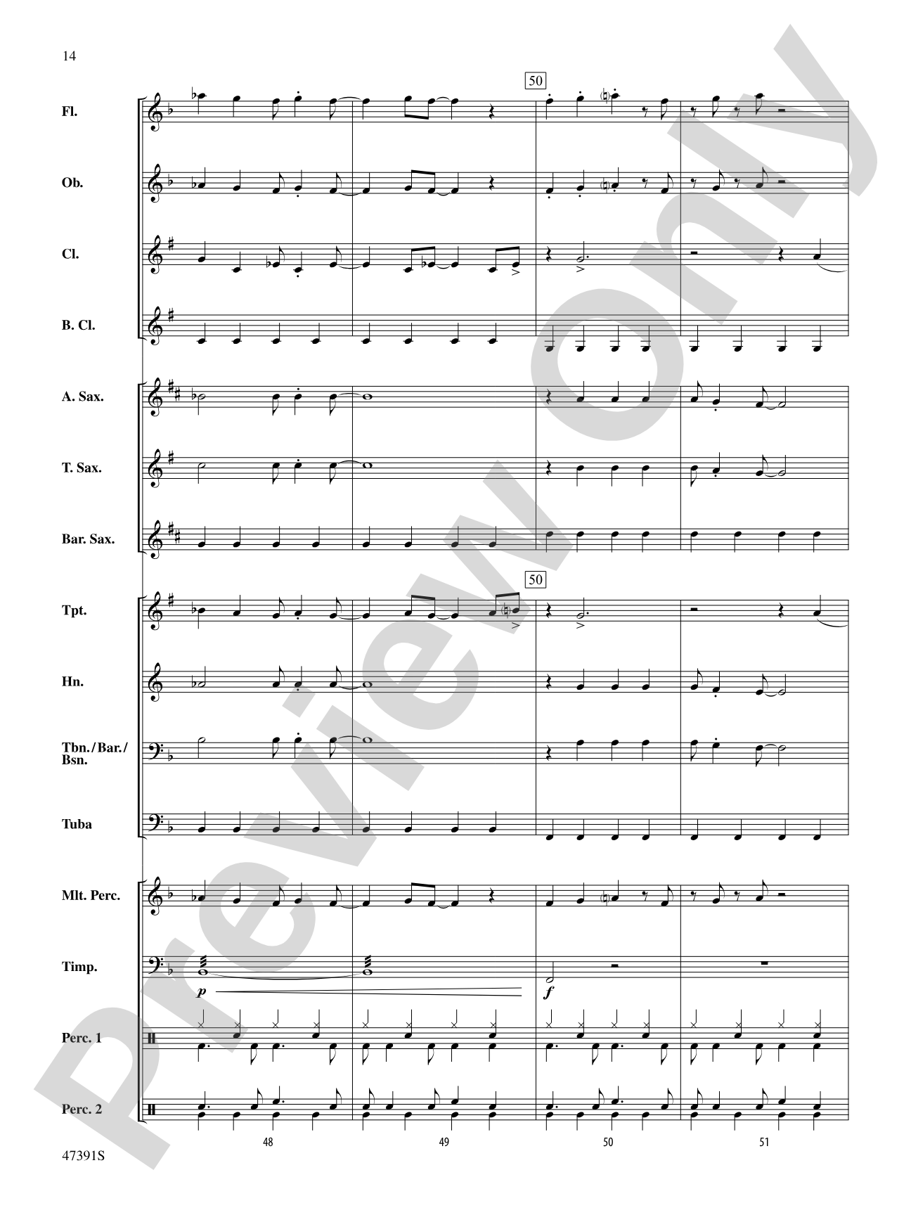 Perfection: Concert Band Conductor Score & Parts