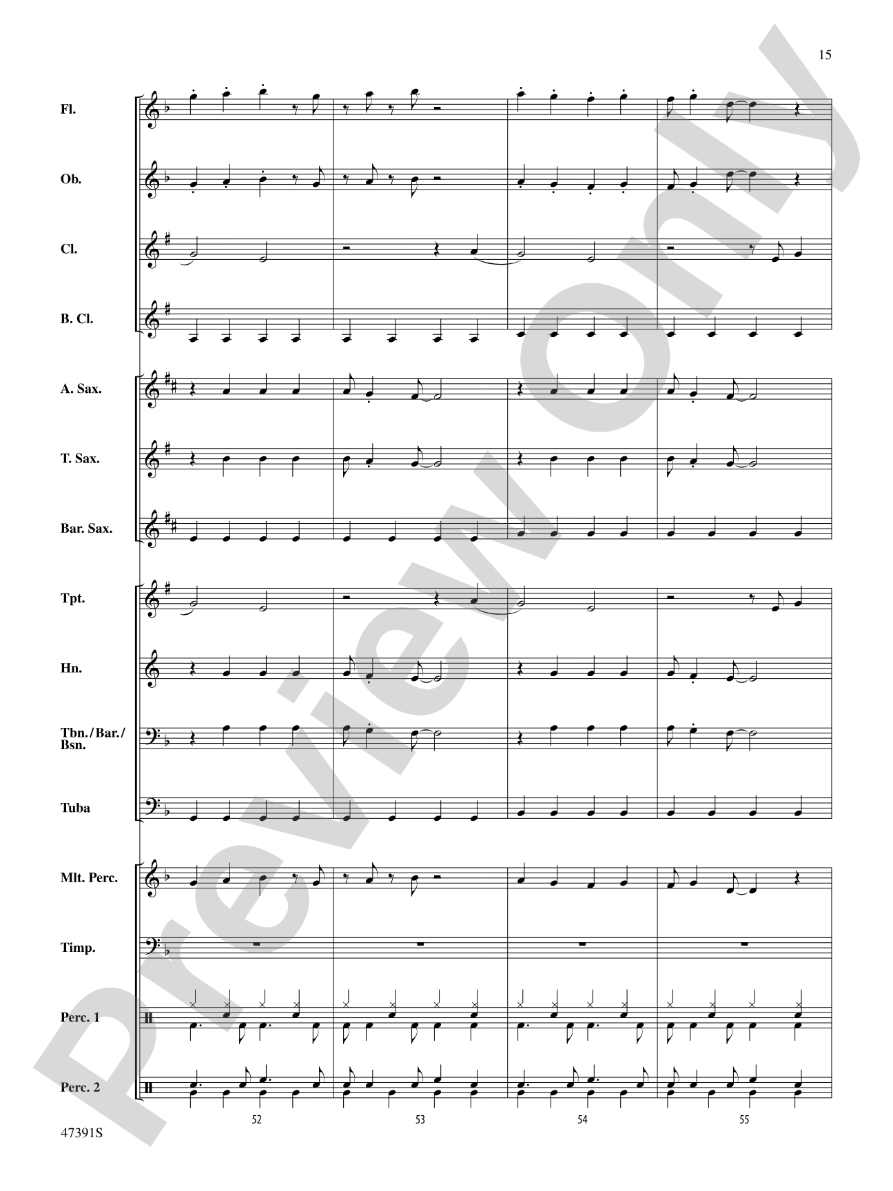 Perfection: Concert Band Conductor Score & Parts