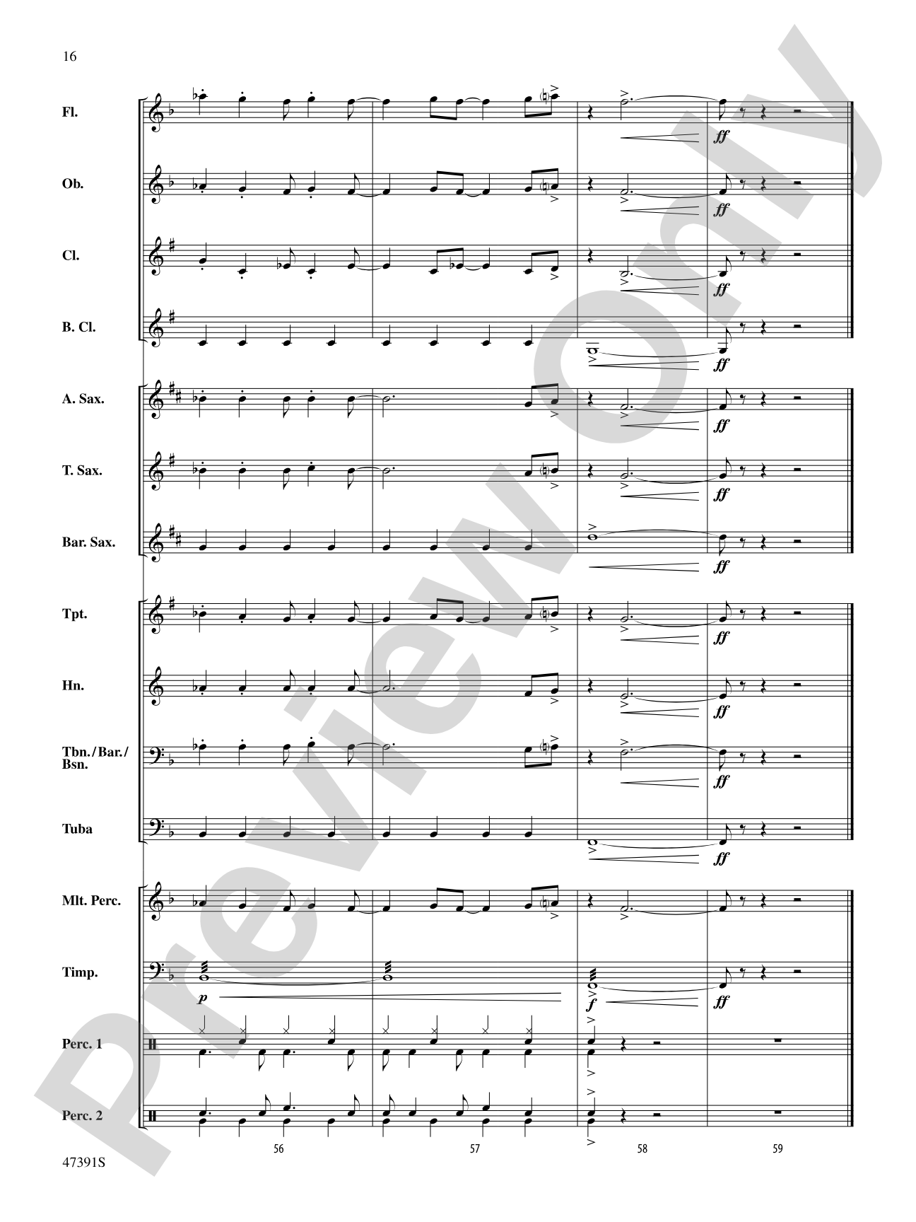 Perfection: Concert Band Conductor Score & Parts