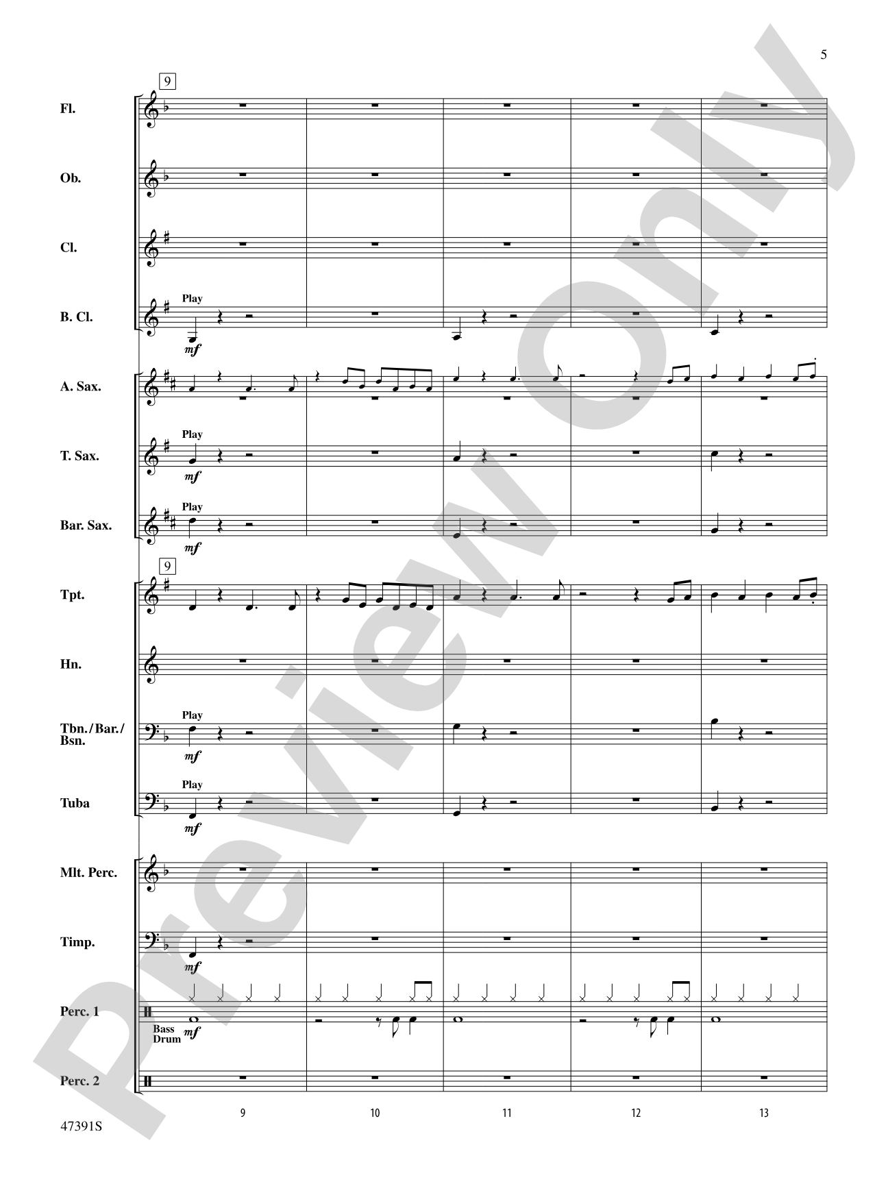 Perfection: Concert Band Conductor Score & Parts