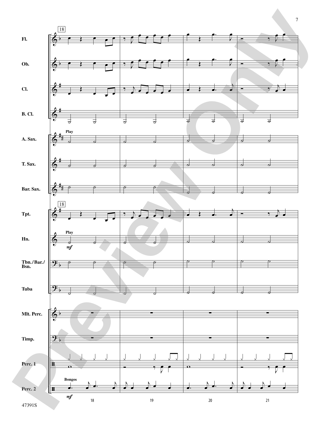 Perfection: Concert Band Conductor Score & Parts