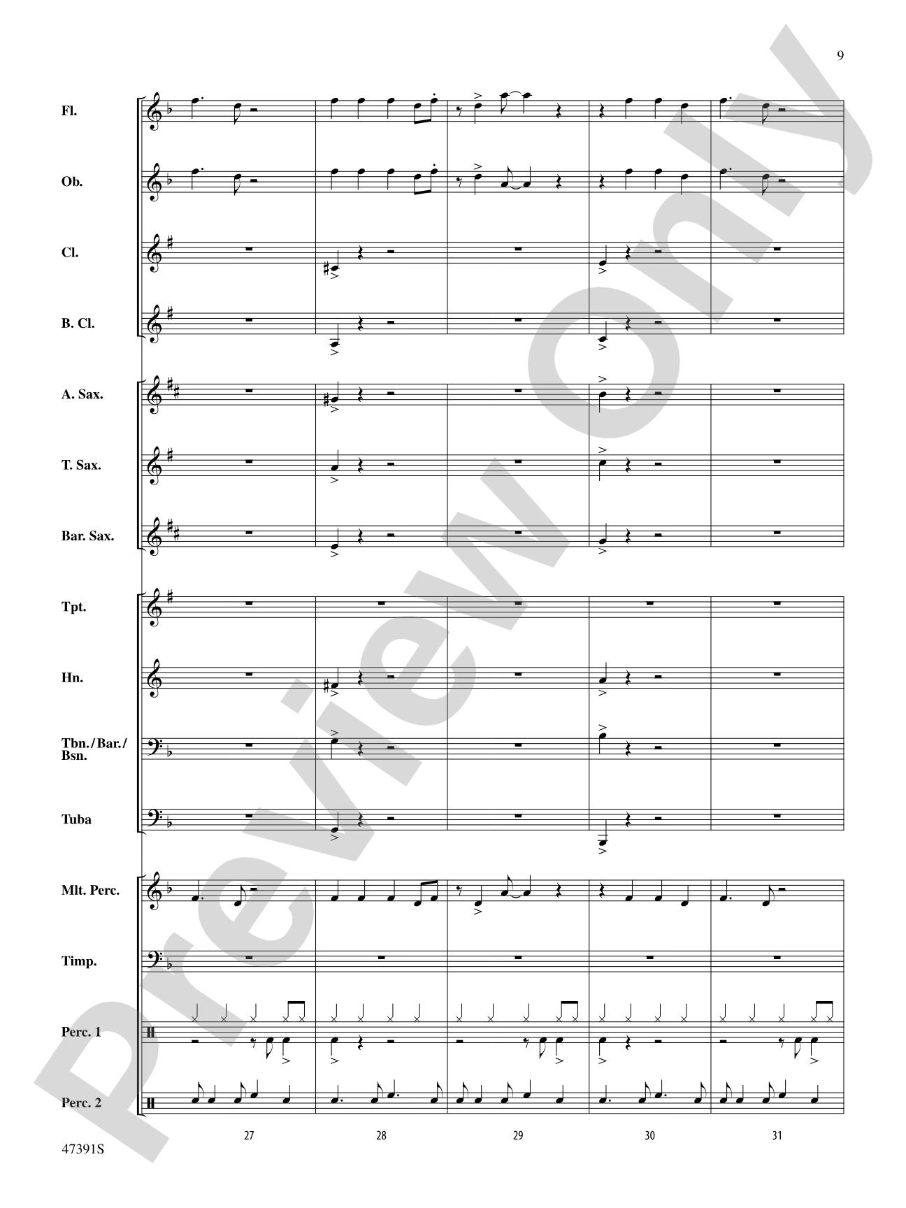 Perfection: Concert Band Conductor Score & Parts